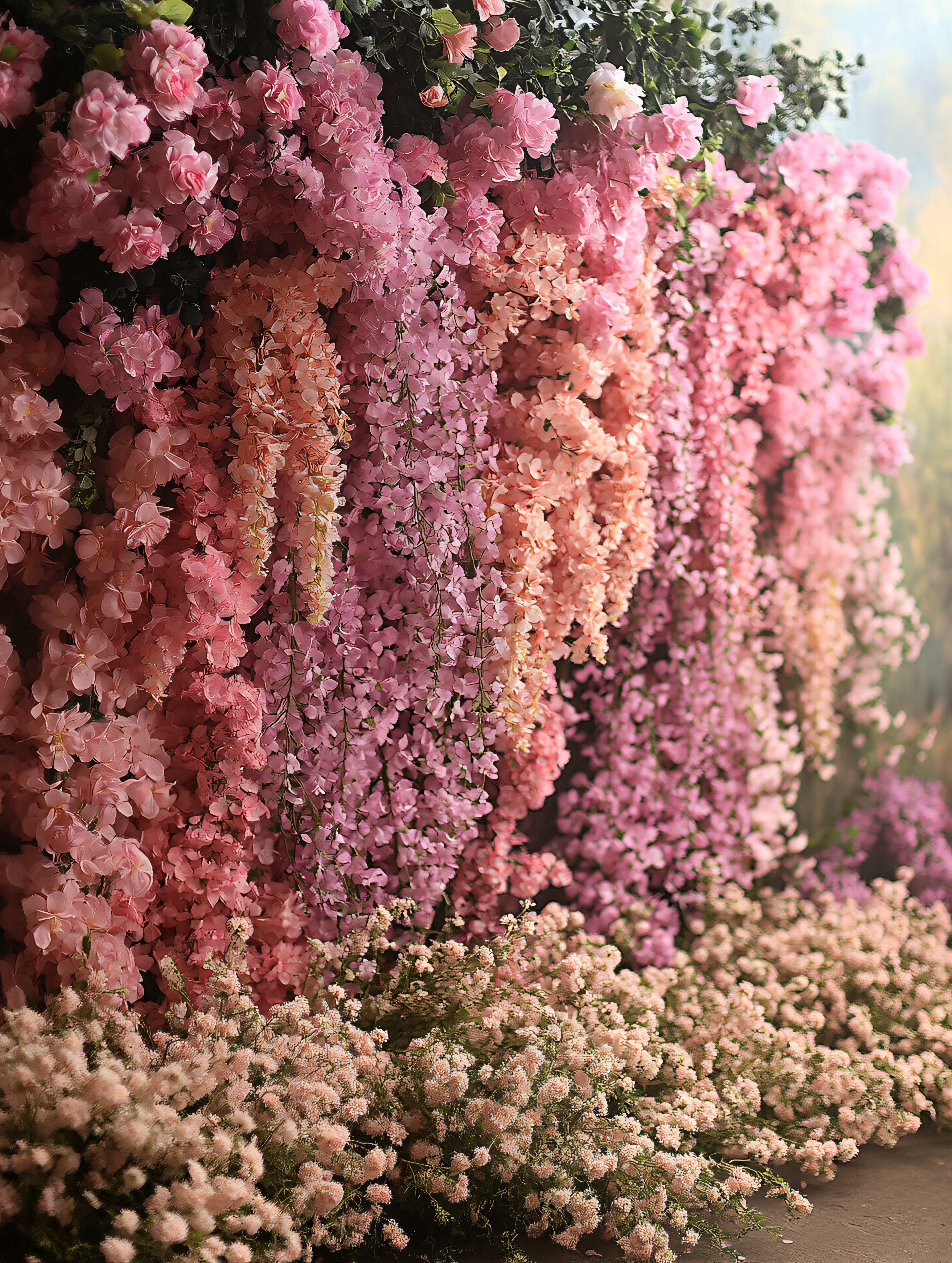 Floral Cascade Wall
