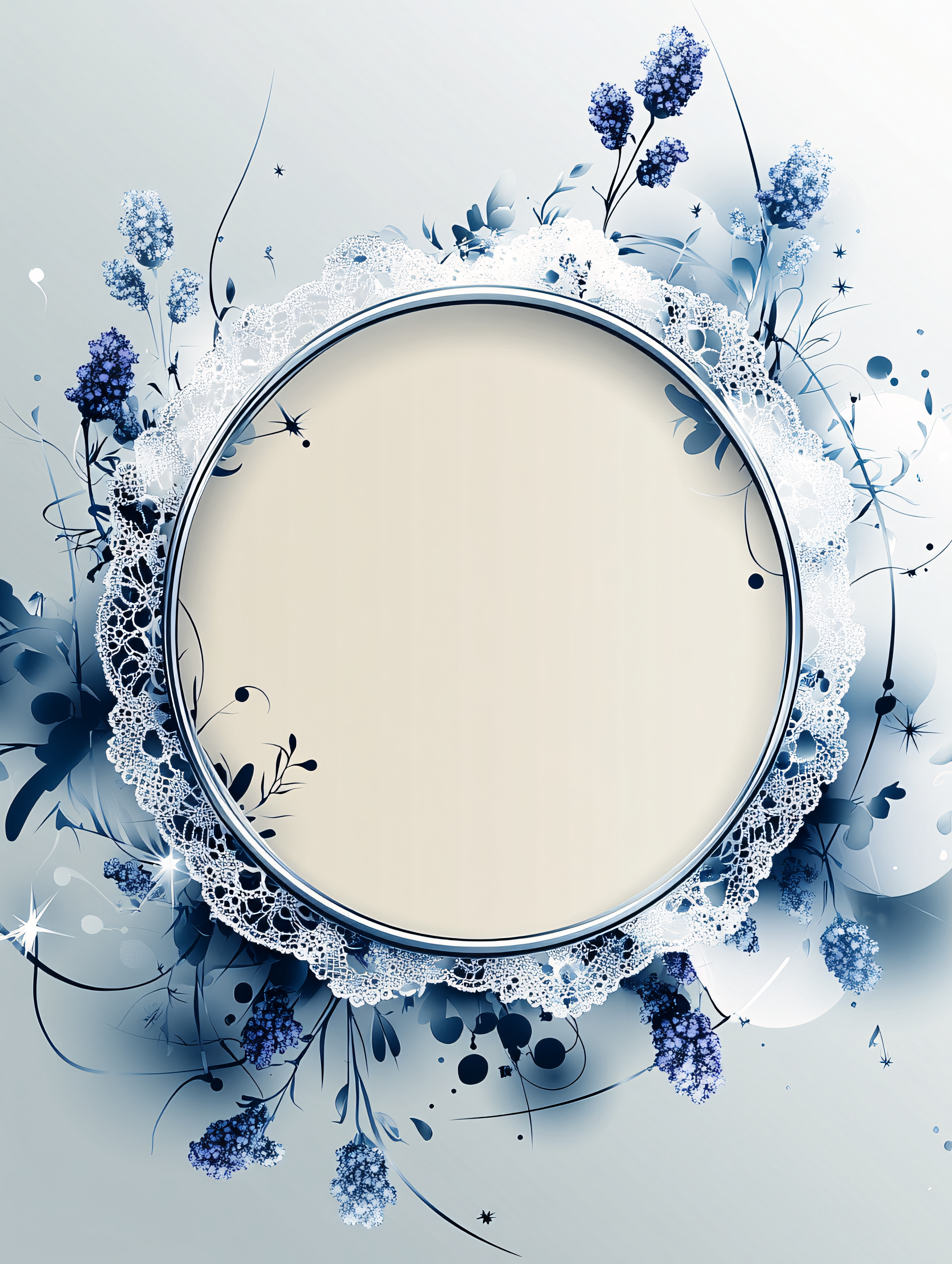 Floral Circle Frame