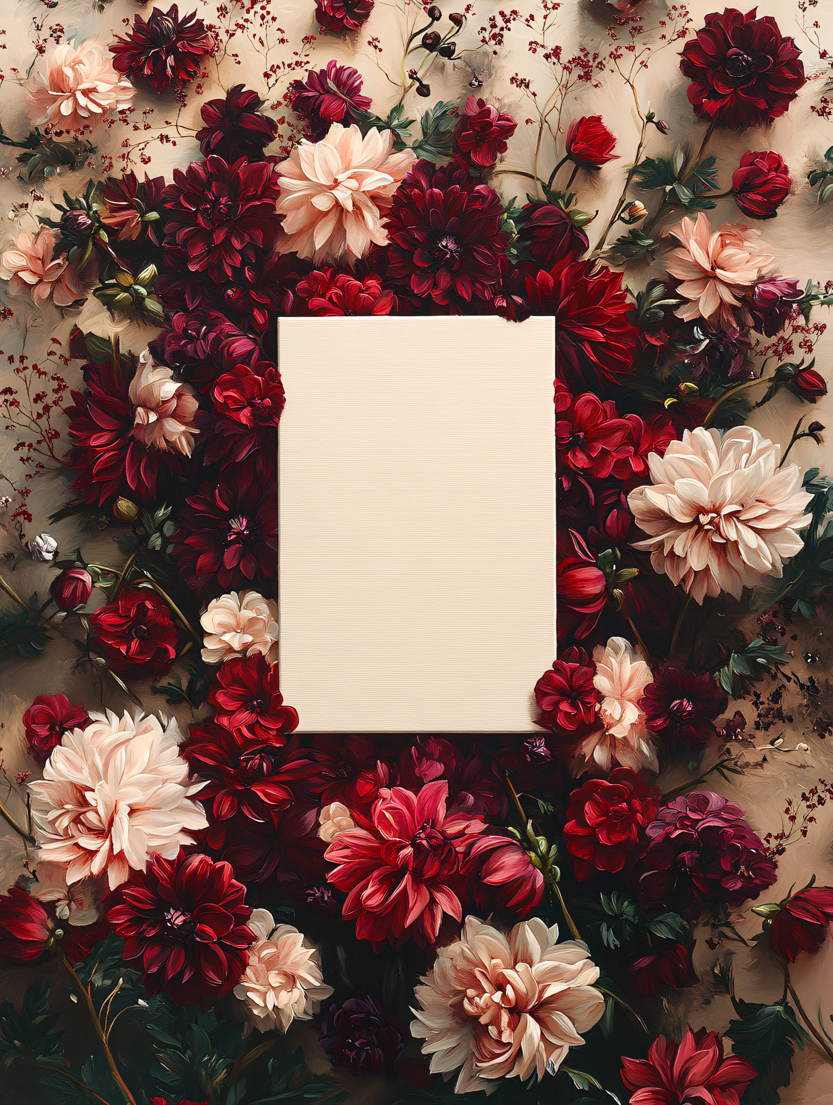 Floral Frame with Text Area