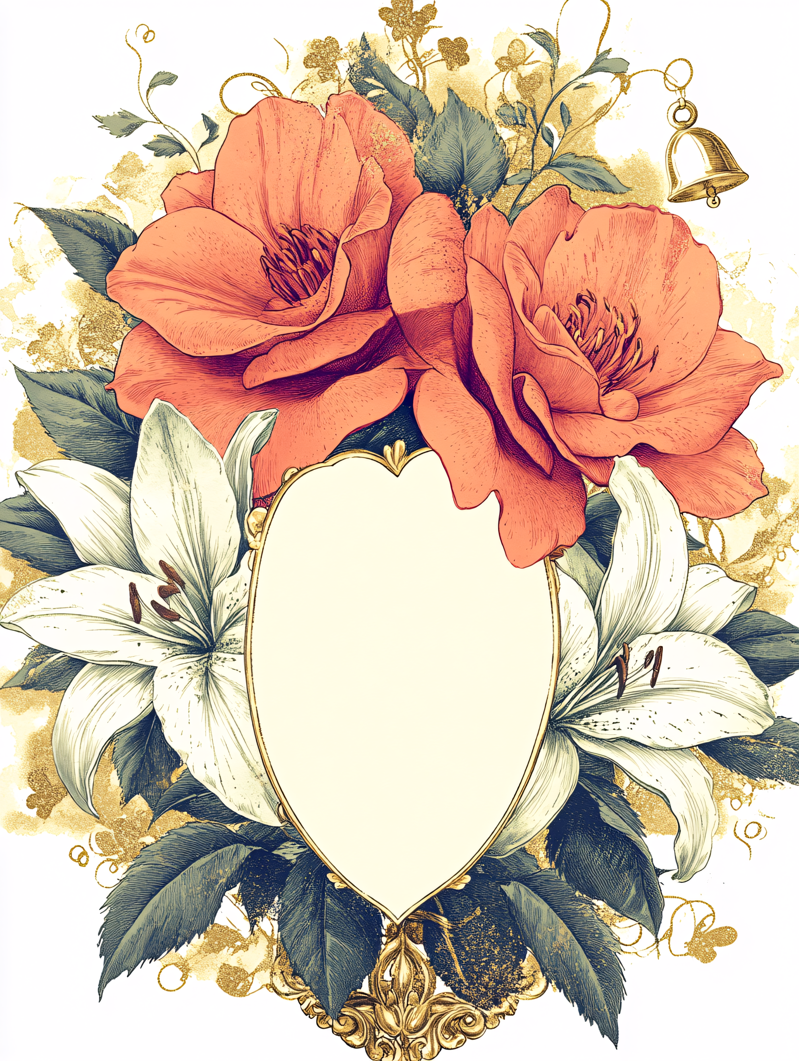 Floral Heart Frame