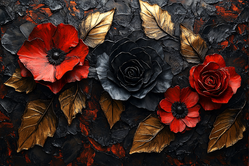 Floral Impasto Art