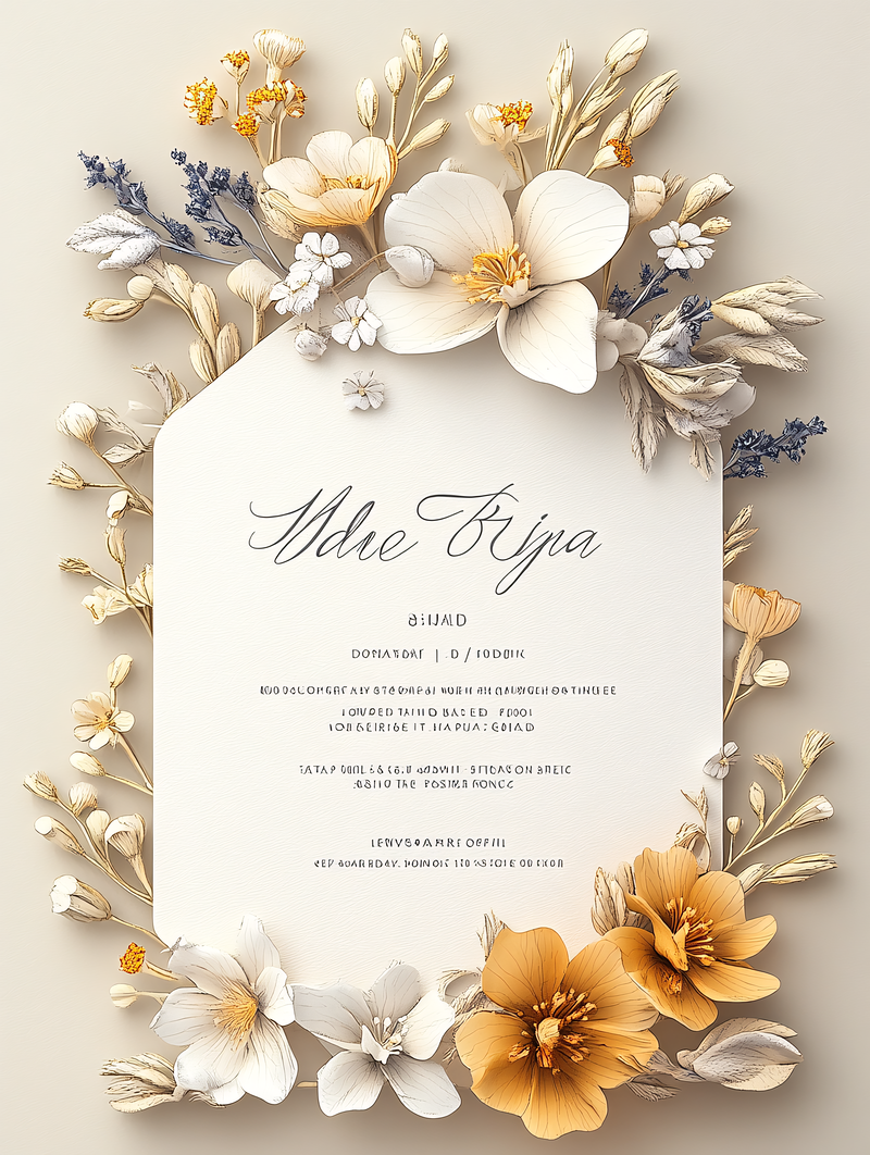 Floral Invitation Card Design