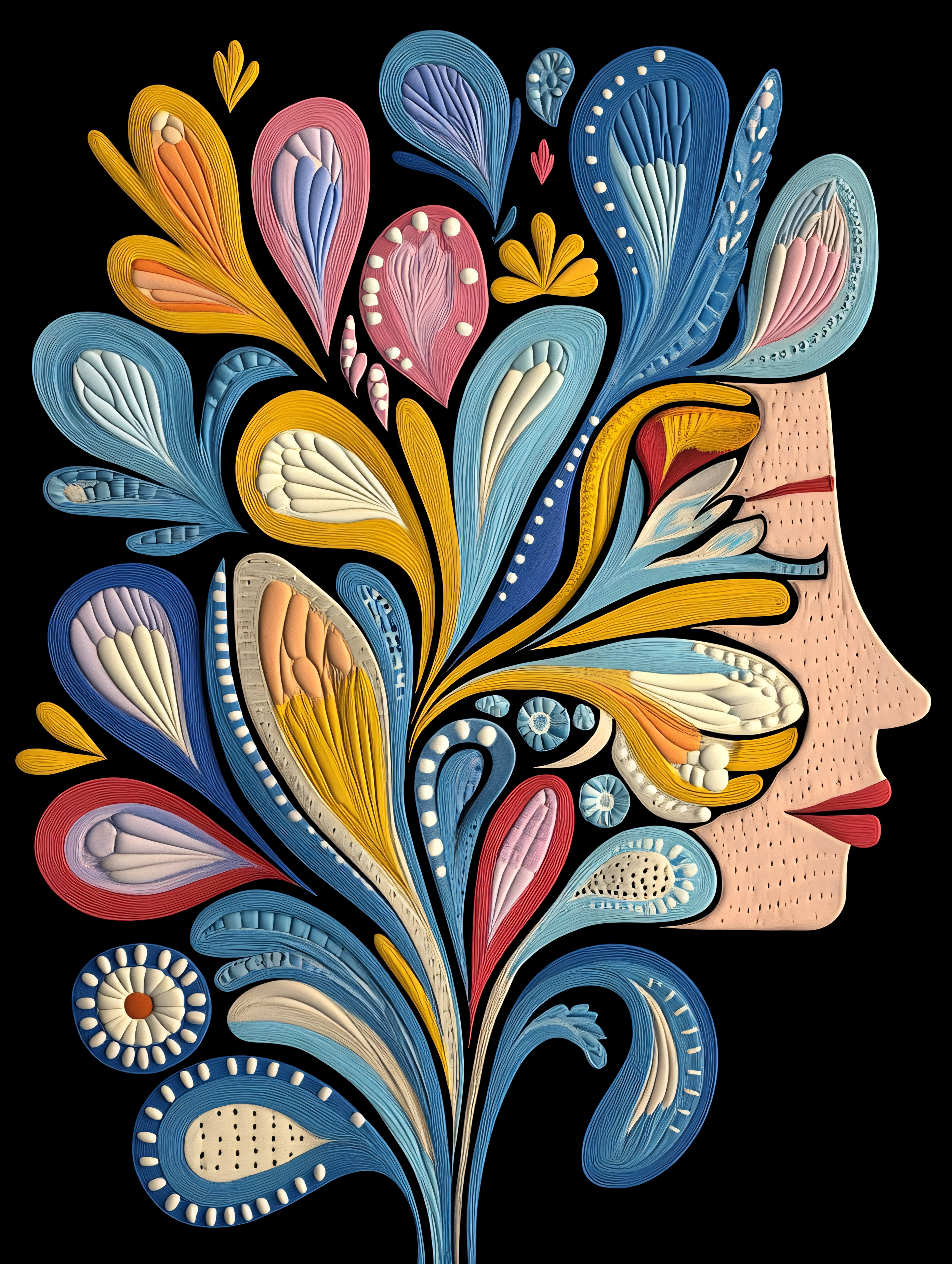 Floral Profile Portrait