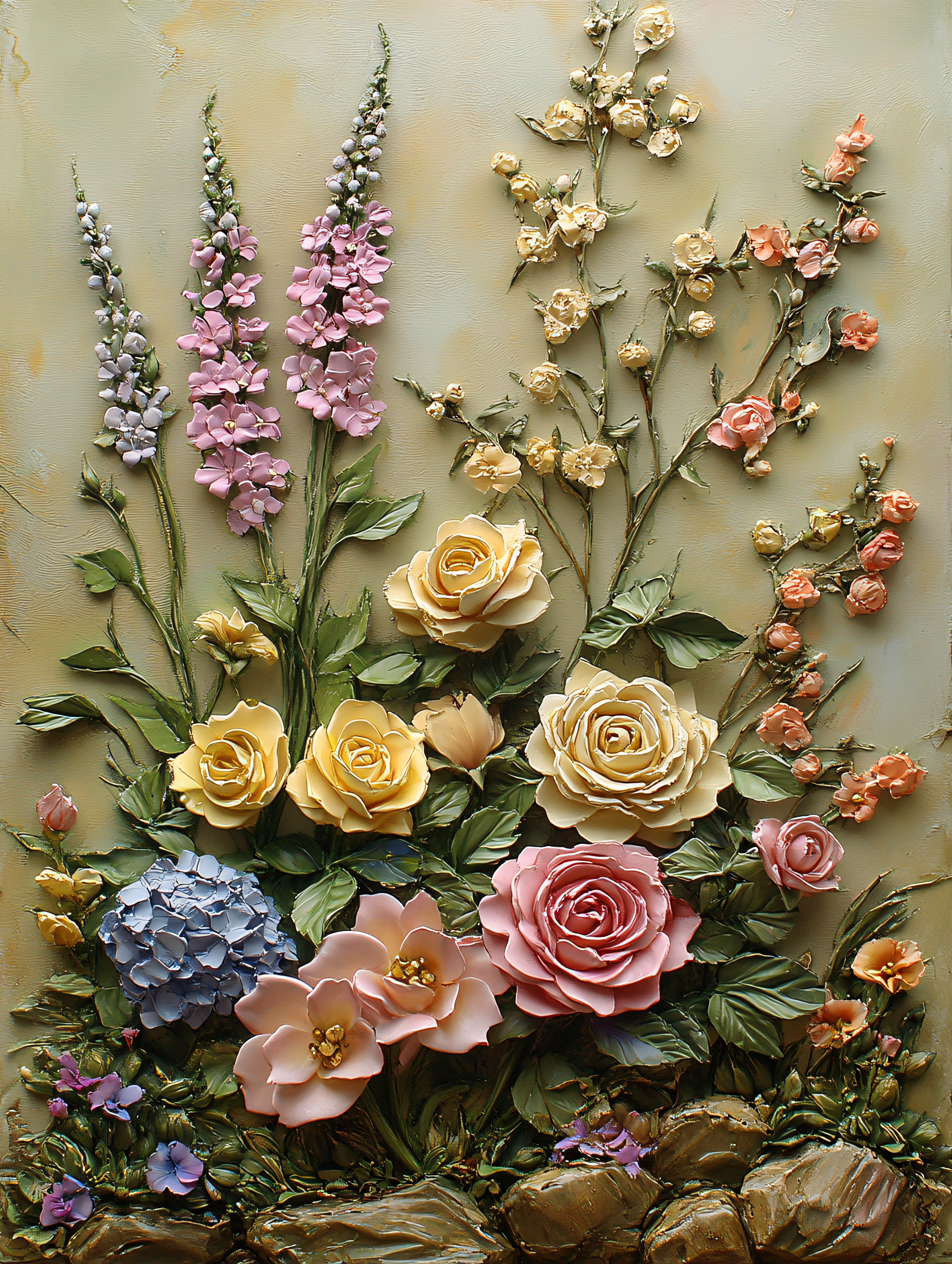 Floral Relief Art