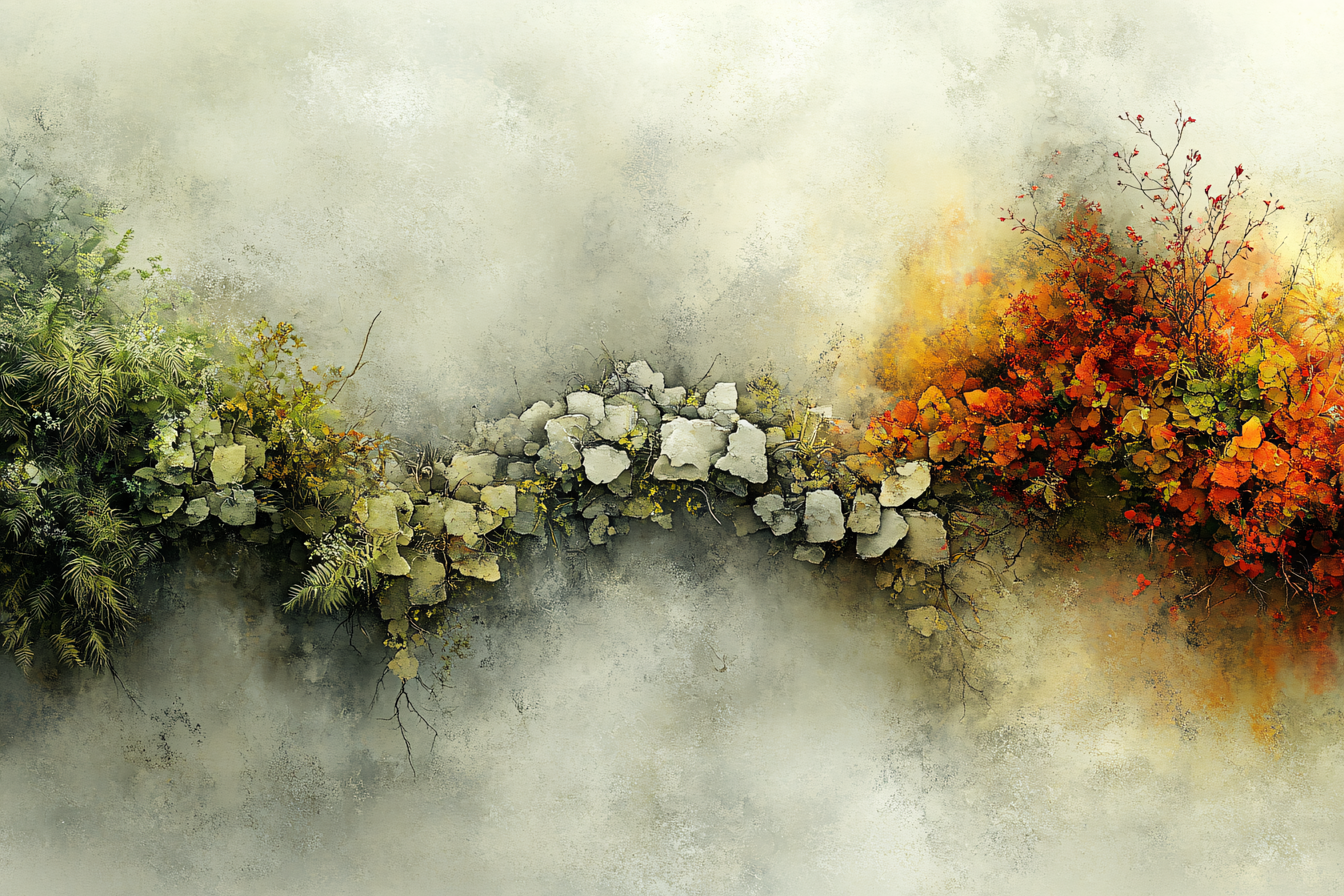 Floral Stone Accent