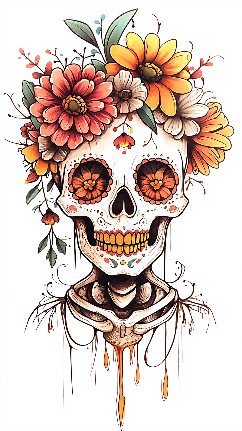 Floral Sugar Skull