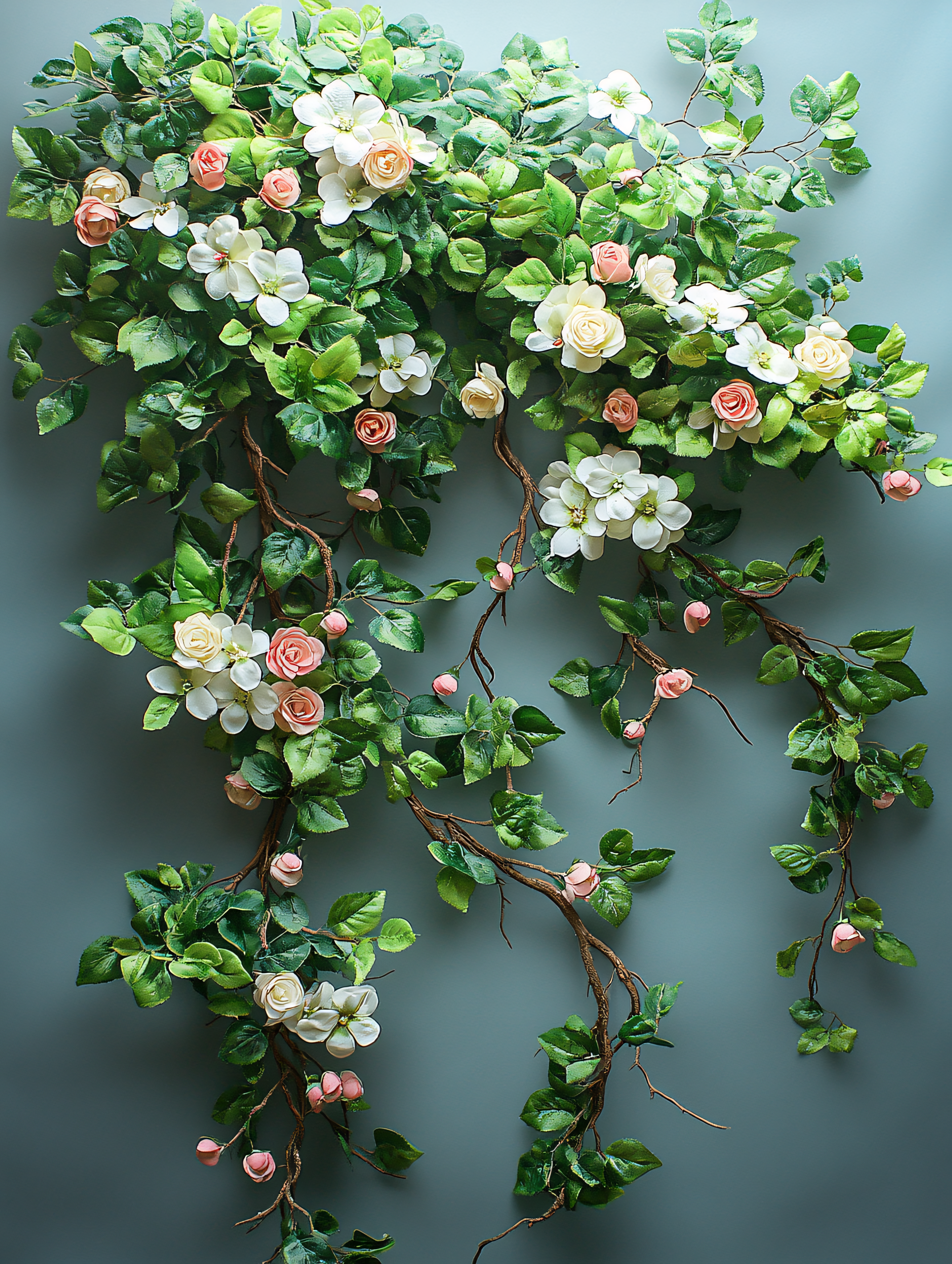Floral Vine With White And Pink Flowers