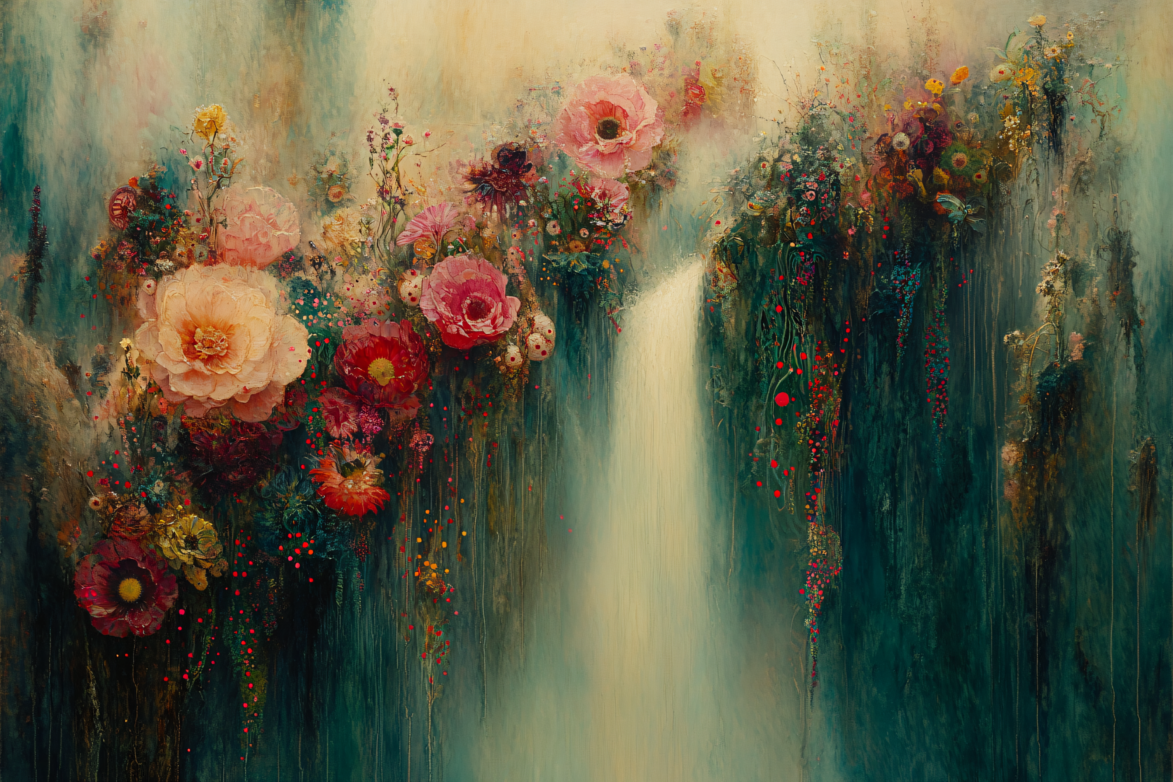Floral Waterfall Dreamscape