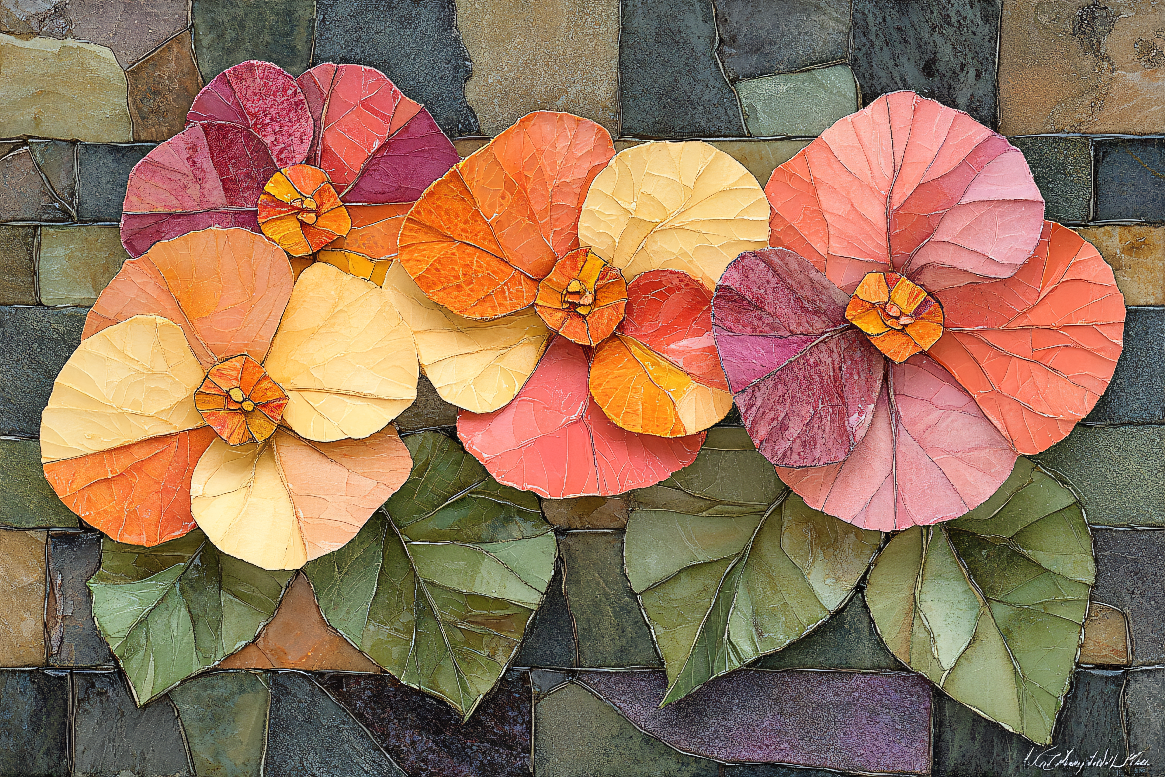 Flower Mosaic Art