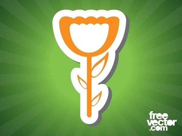 Flower Sticker Clip Art Free Vector