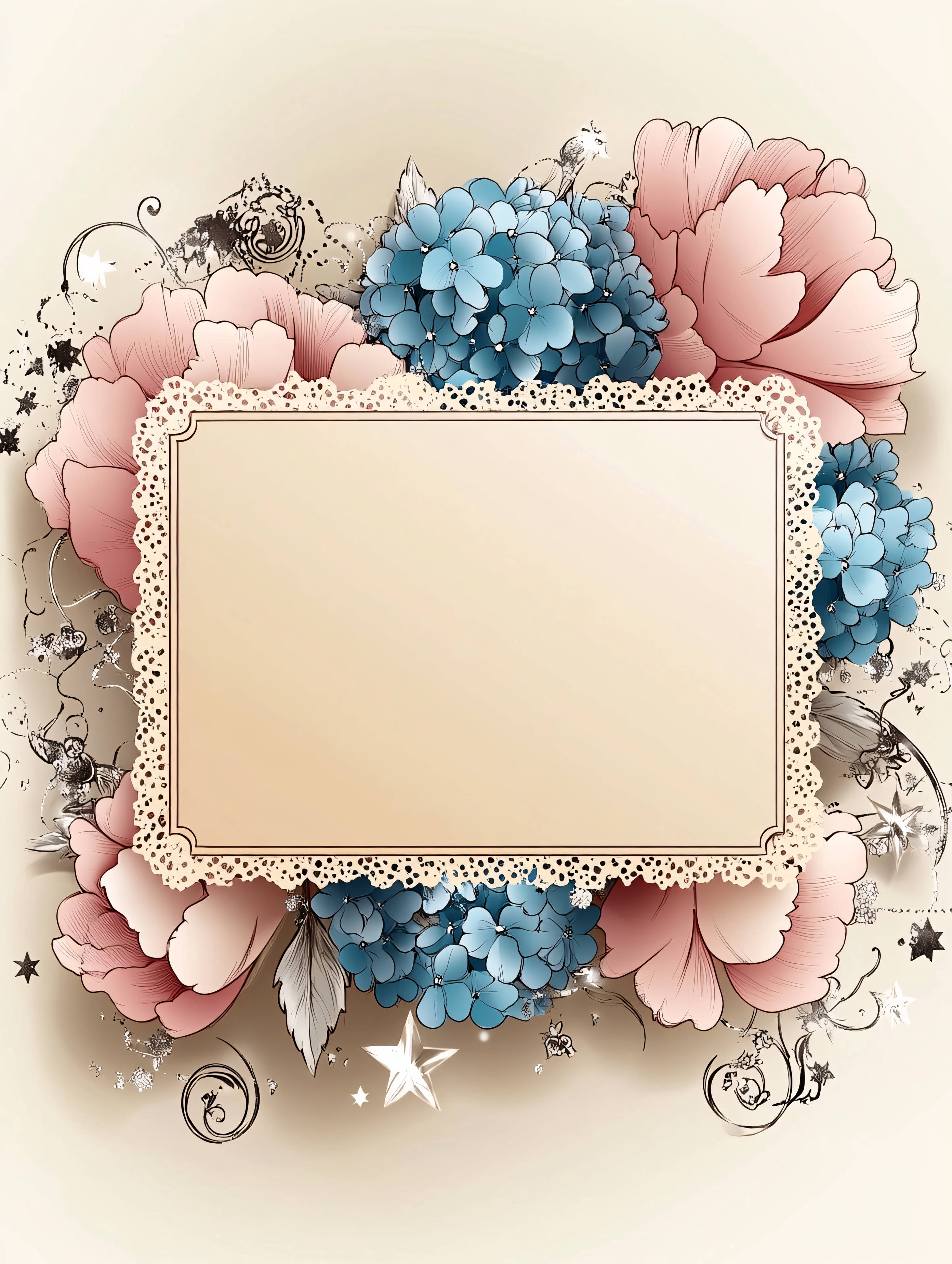 Flowers and Frame