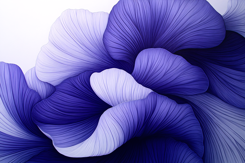 Flowing Purple Abstract Petals