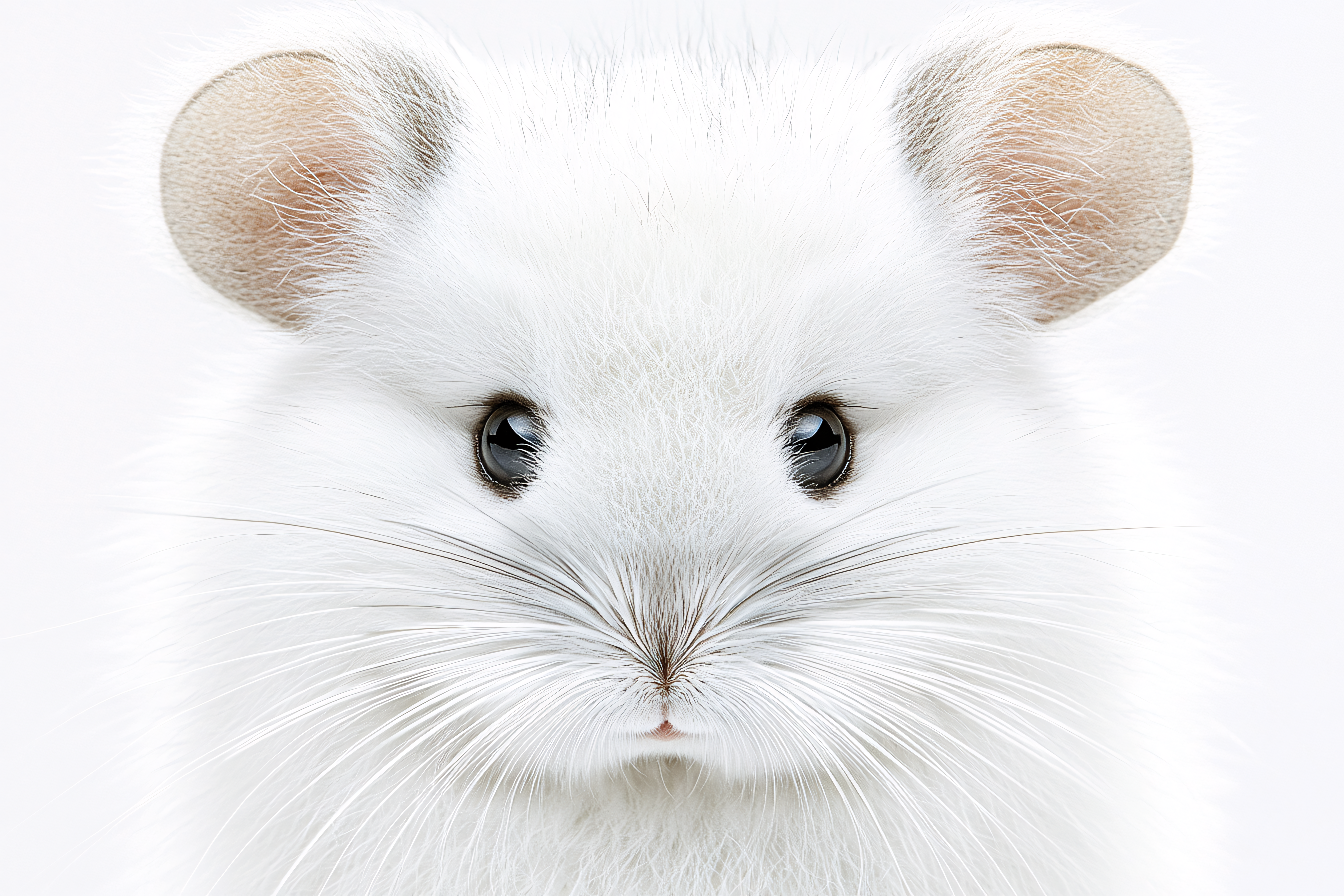 Fluffy White Chinchilla Face