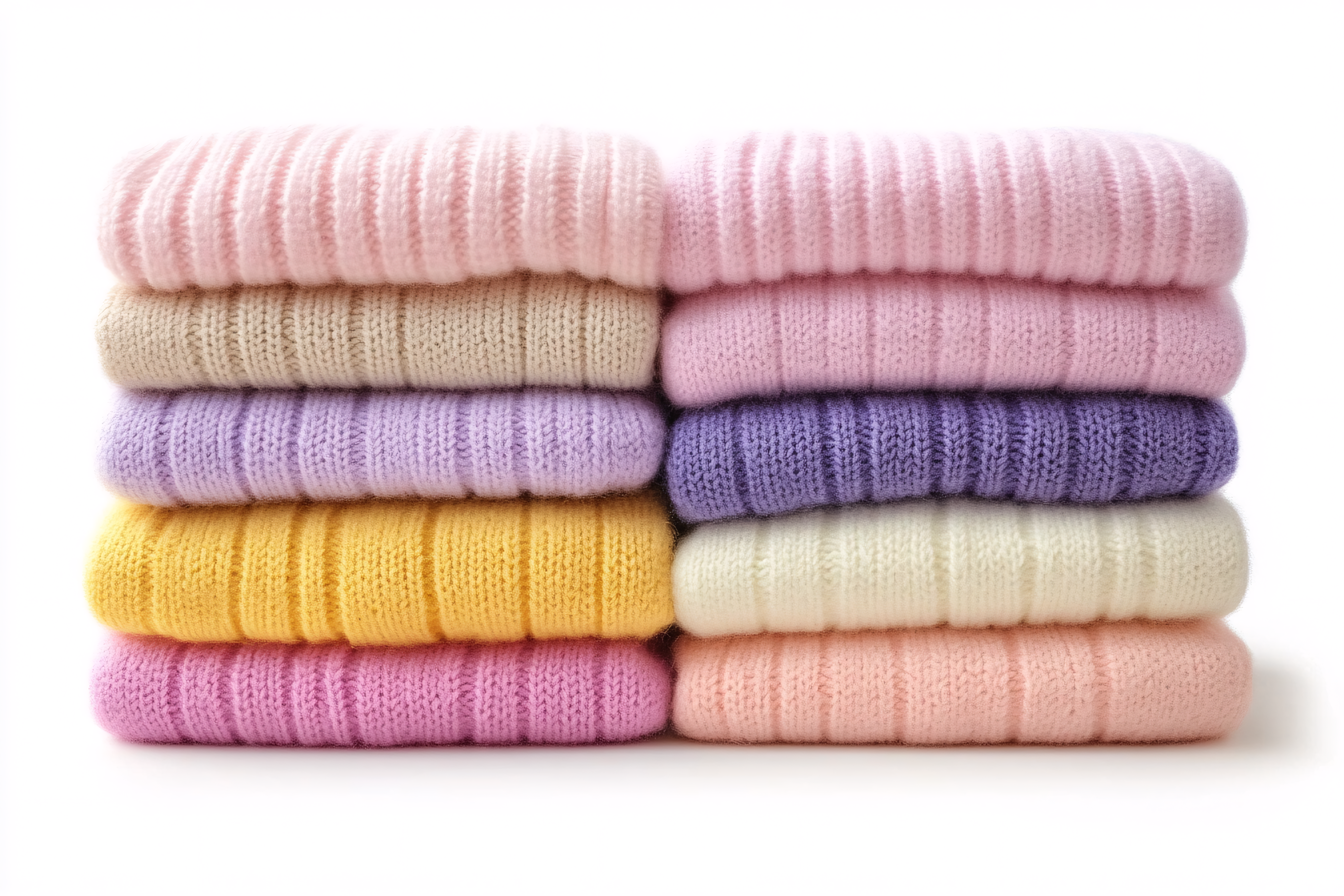 Folded Knitted Garments Stack