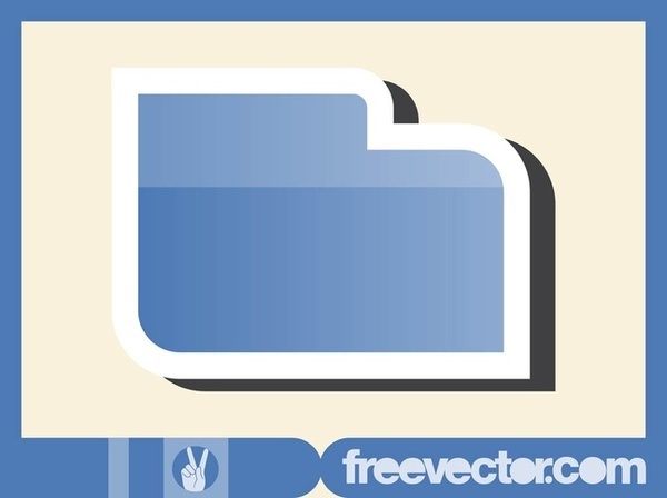 Folder Sticker Free Vector
