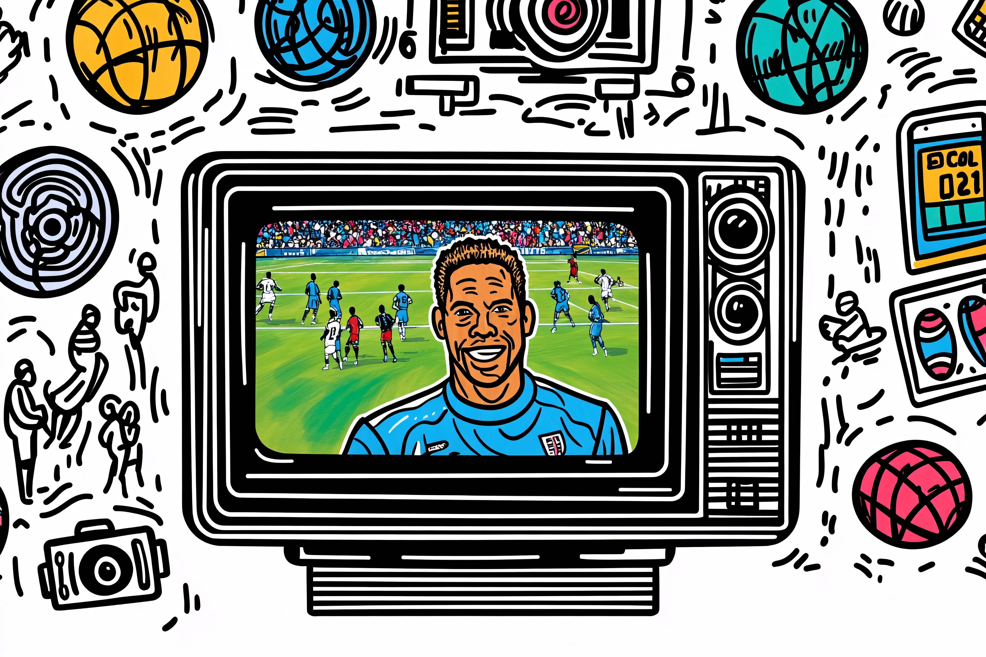 Football Fan on TV
