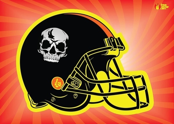 Football Helmet Free Vector