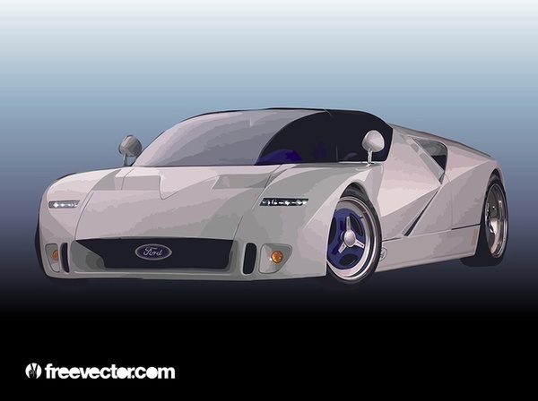 Ford Race Car Free Vector