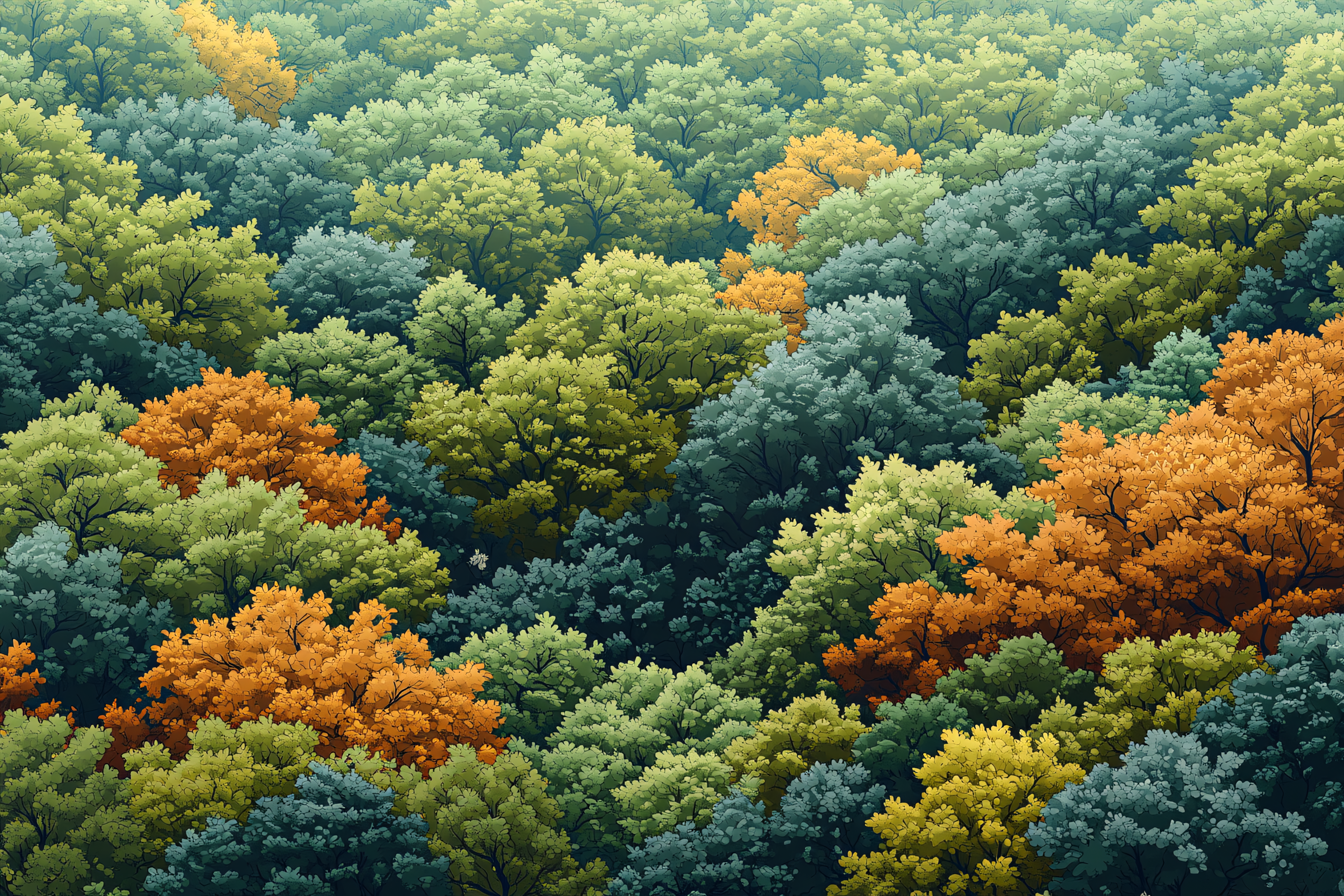 Forest Canopy Aerial View