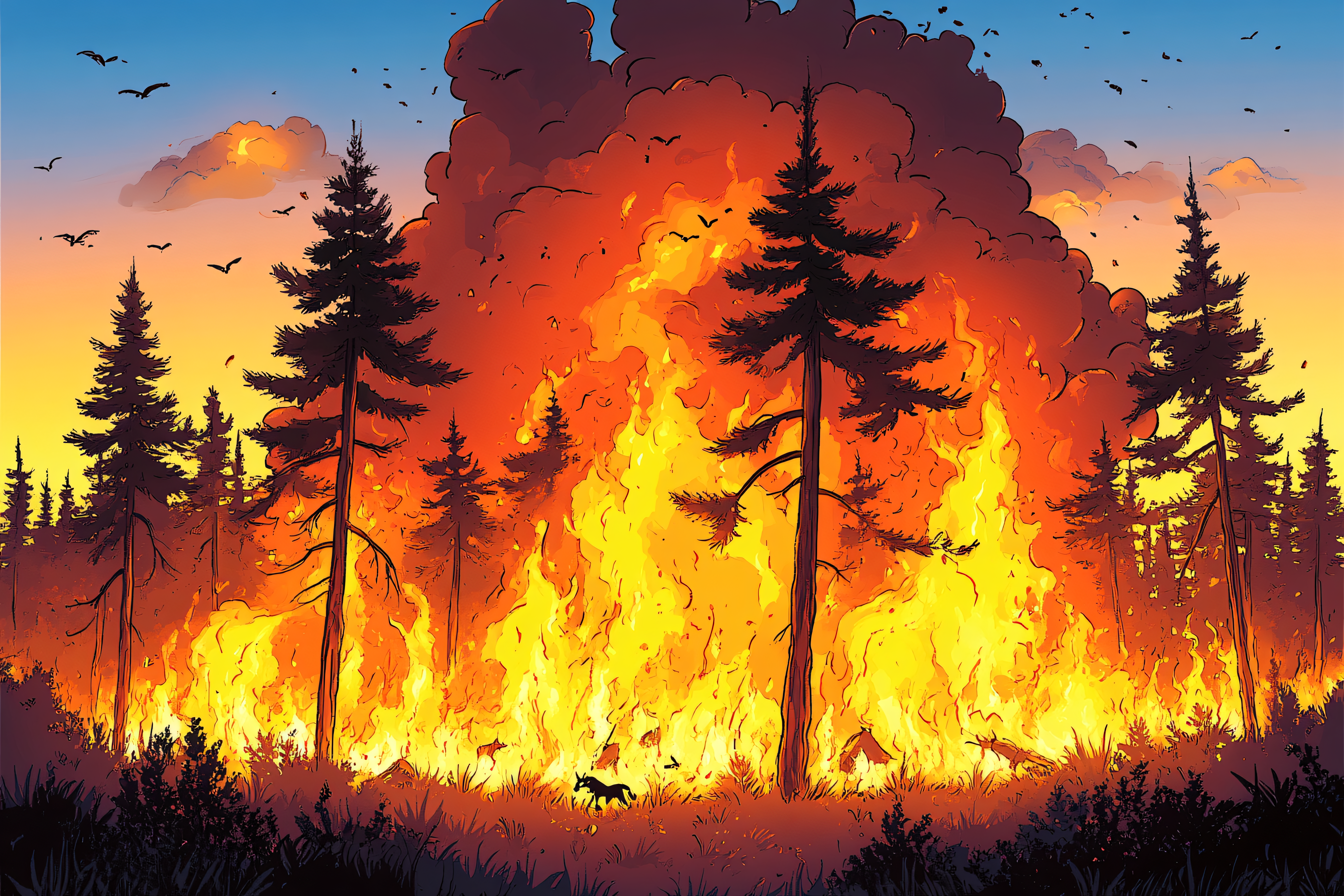 Forest Fire Devastation