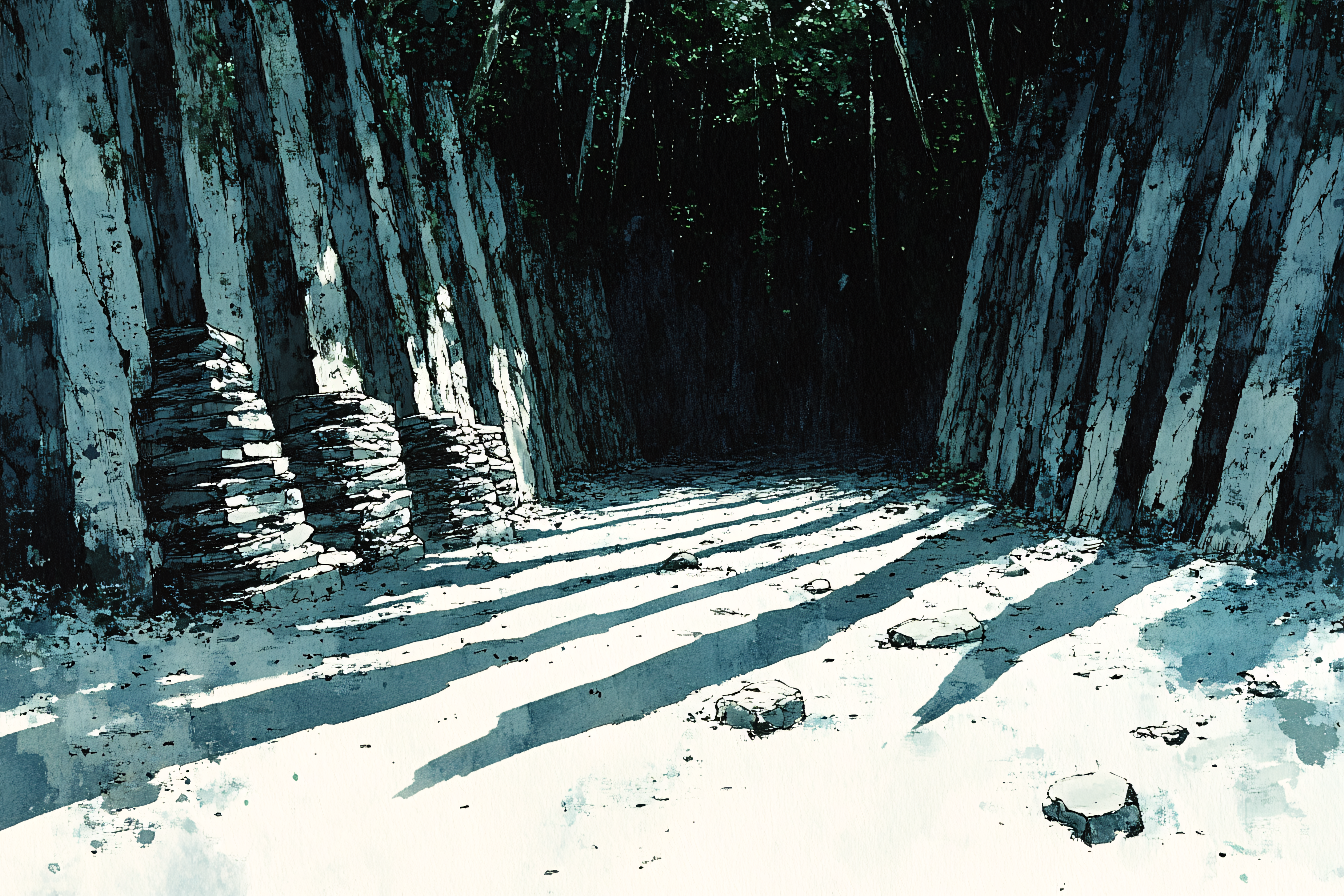 Forest Light and Shadow Path