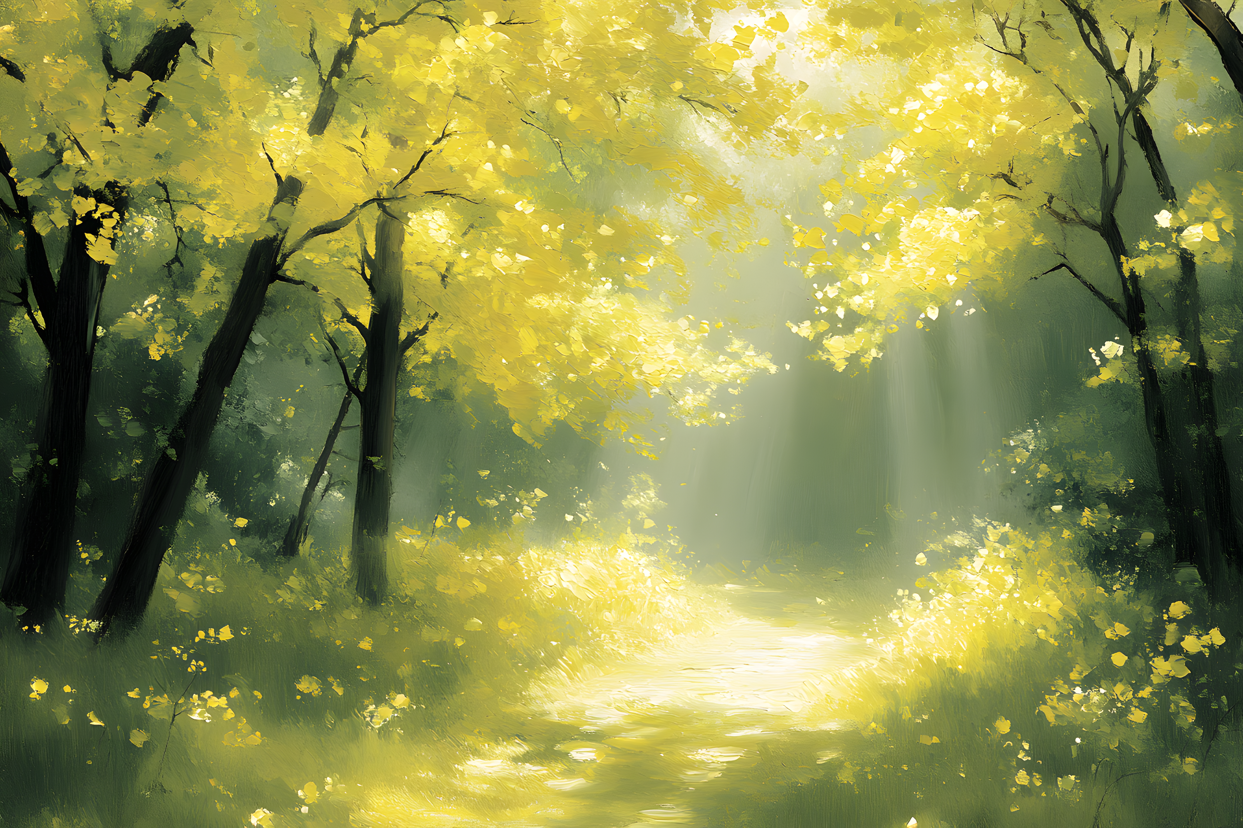 Forest Path in Sunlight
