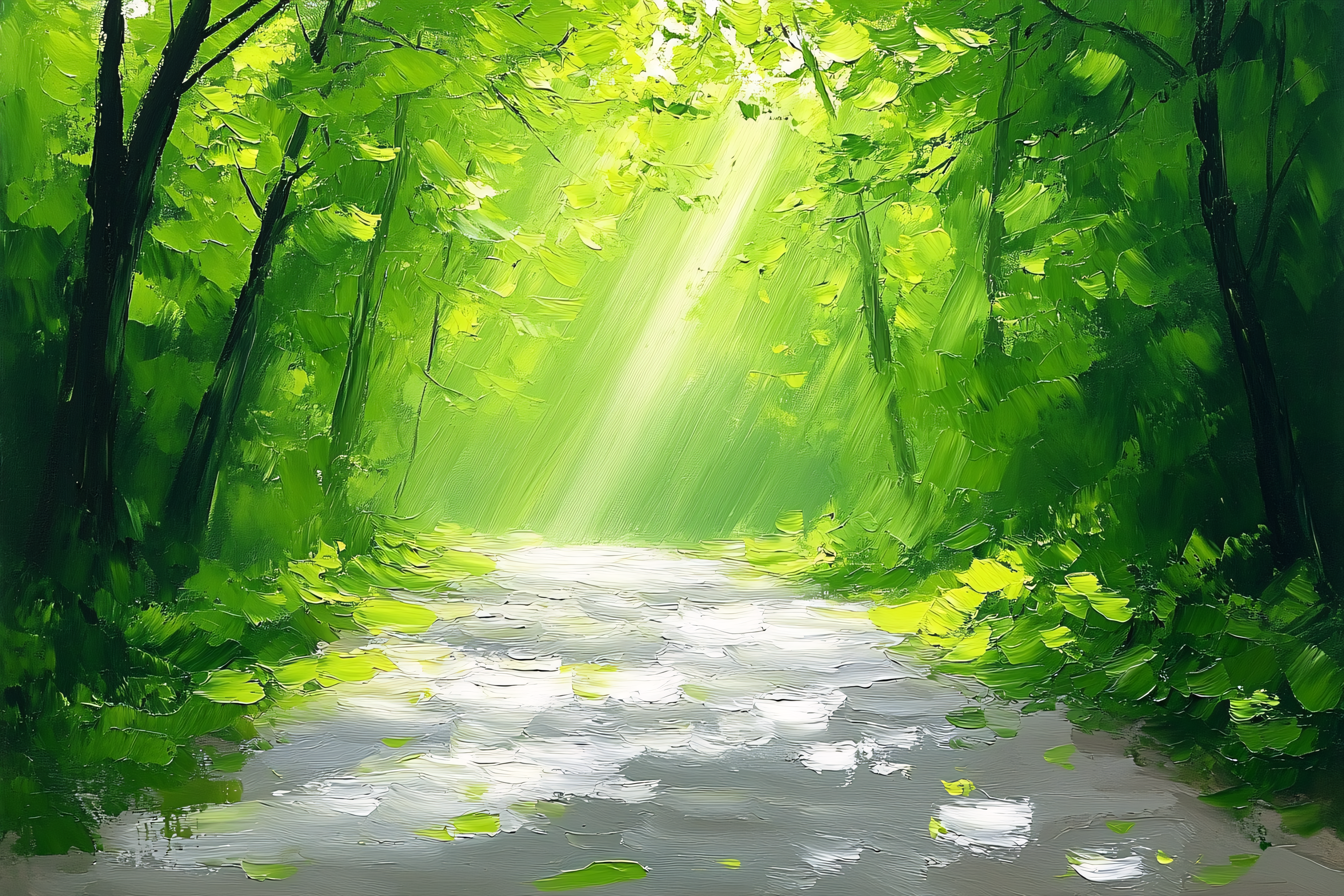 Forest Path Sunlight