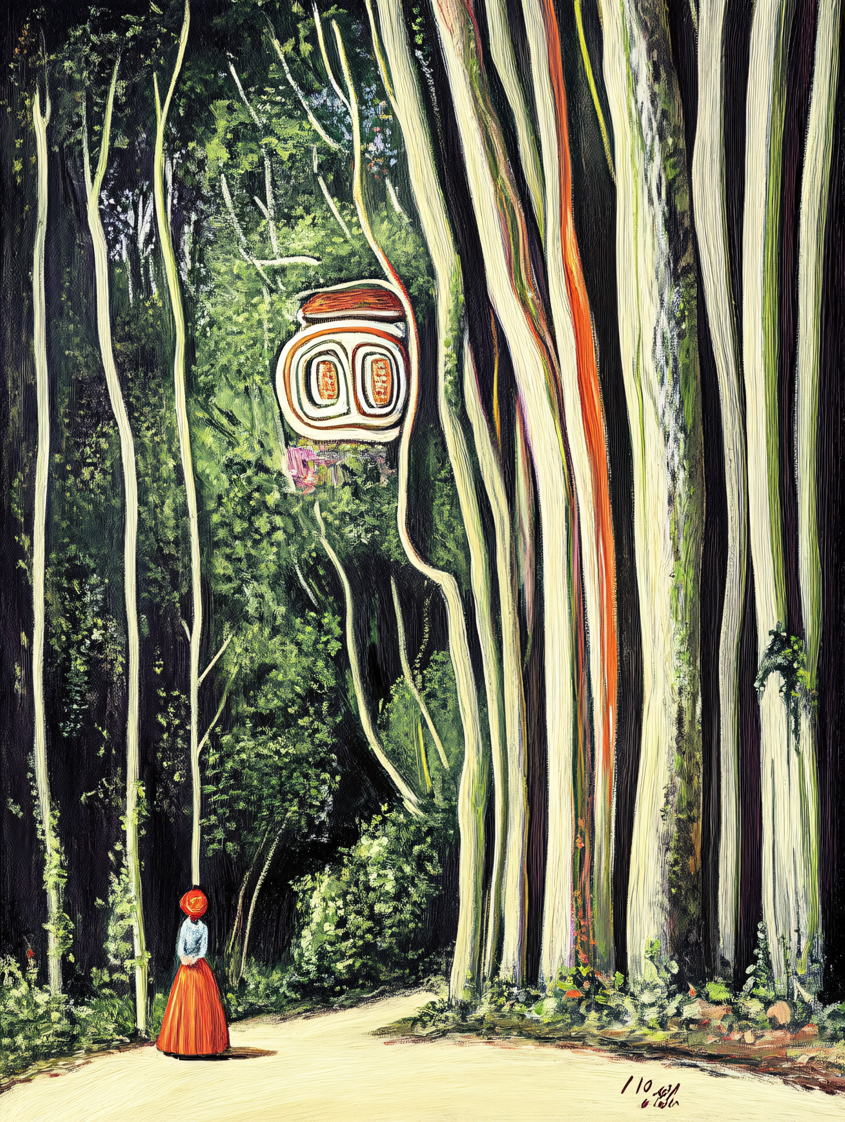 Forest Path with Hidden Symbol