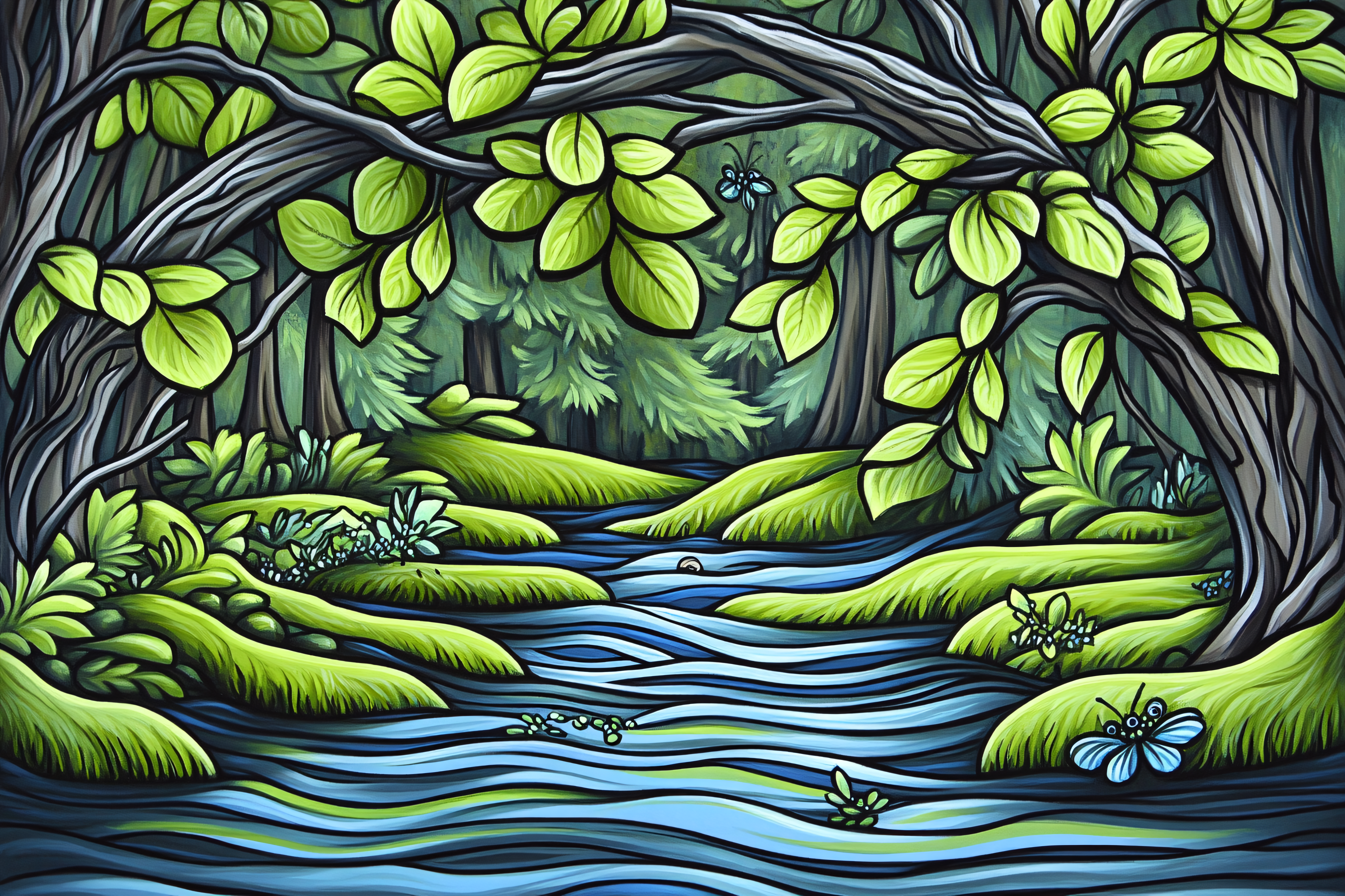 Forest Stream Scene