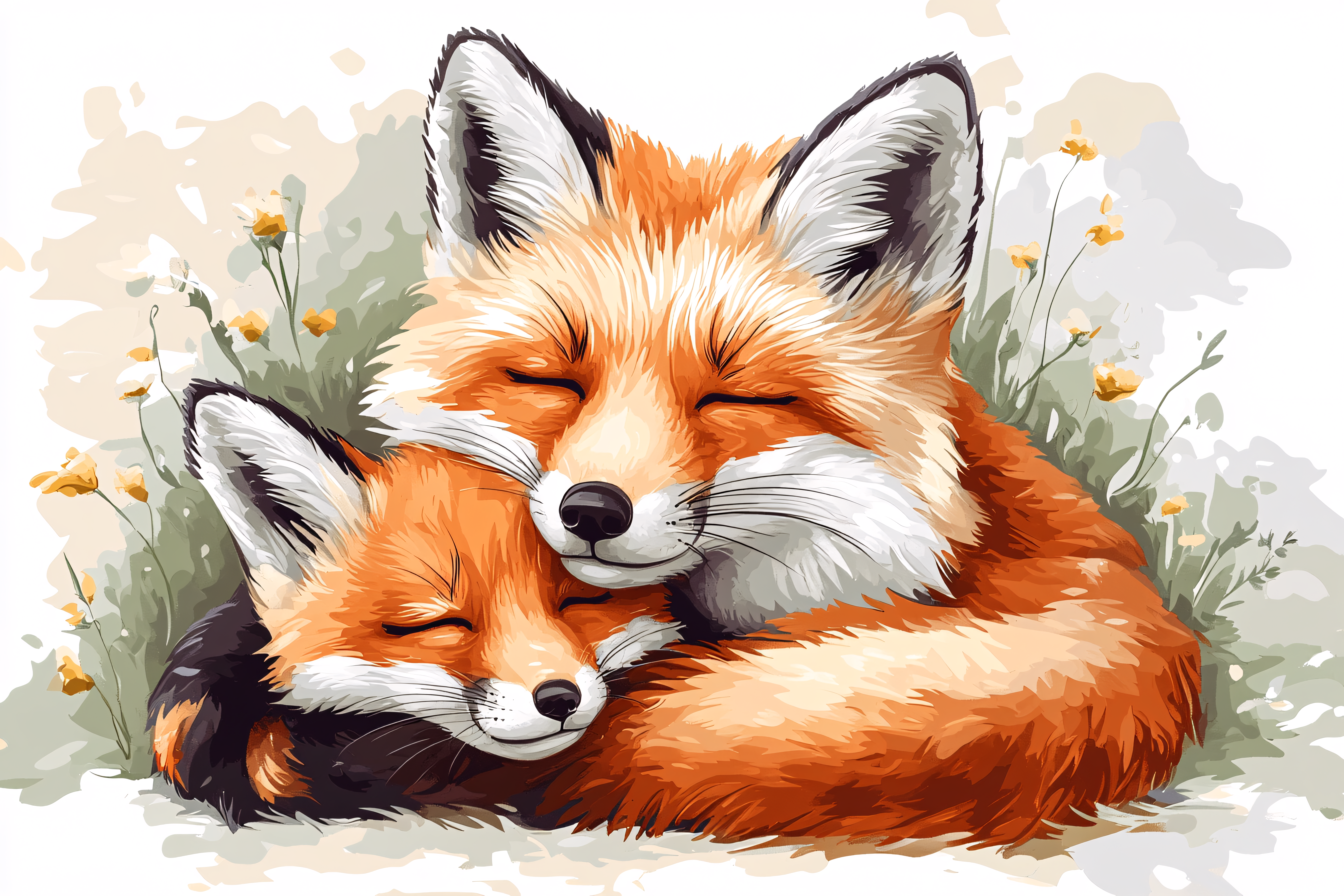 Fox Family Nap