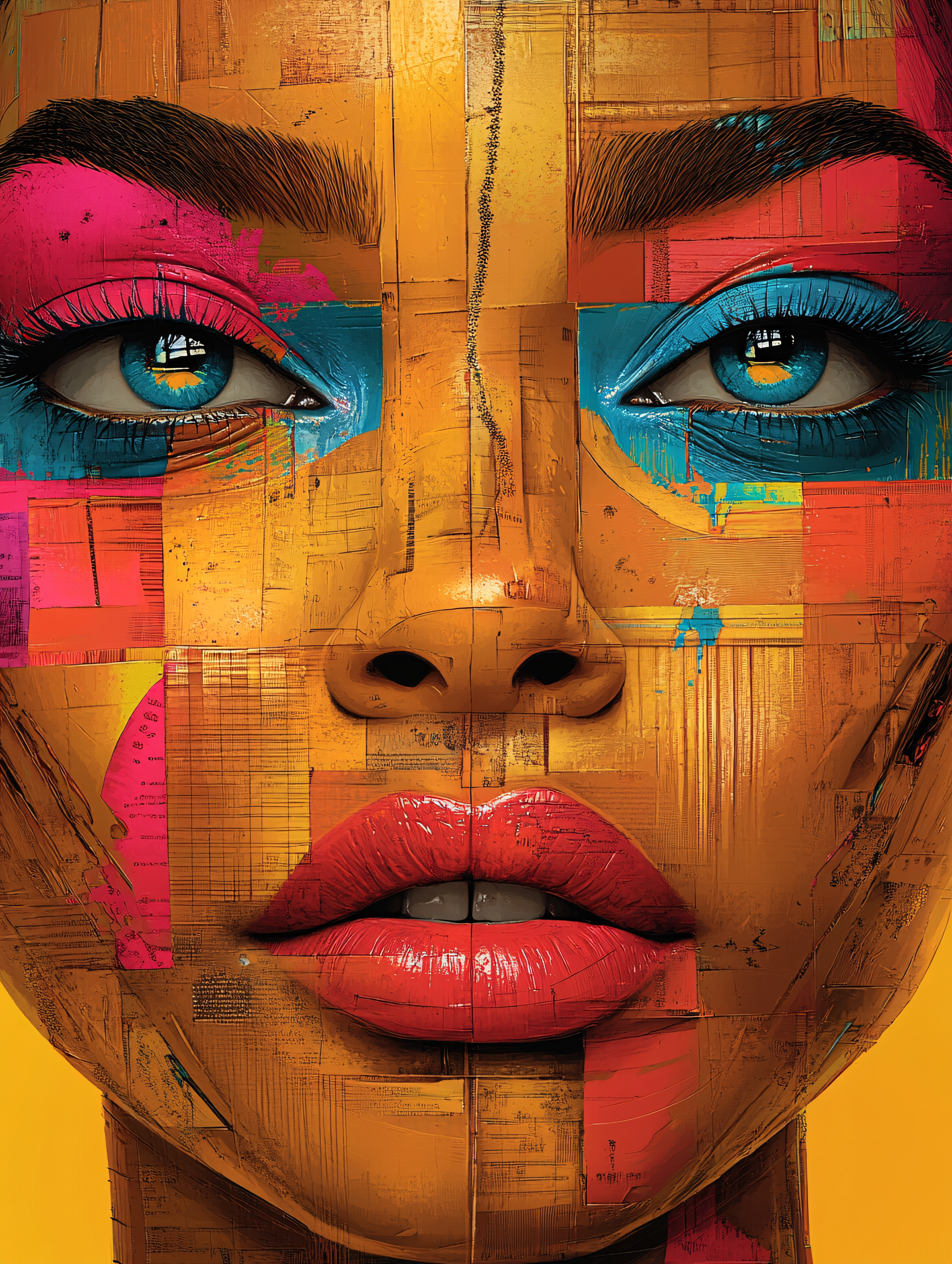 Fragmented Beauty In Vibrant Hue