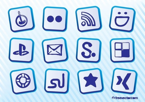 Free Social Icons Free Vector