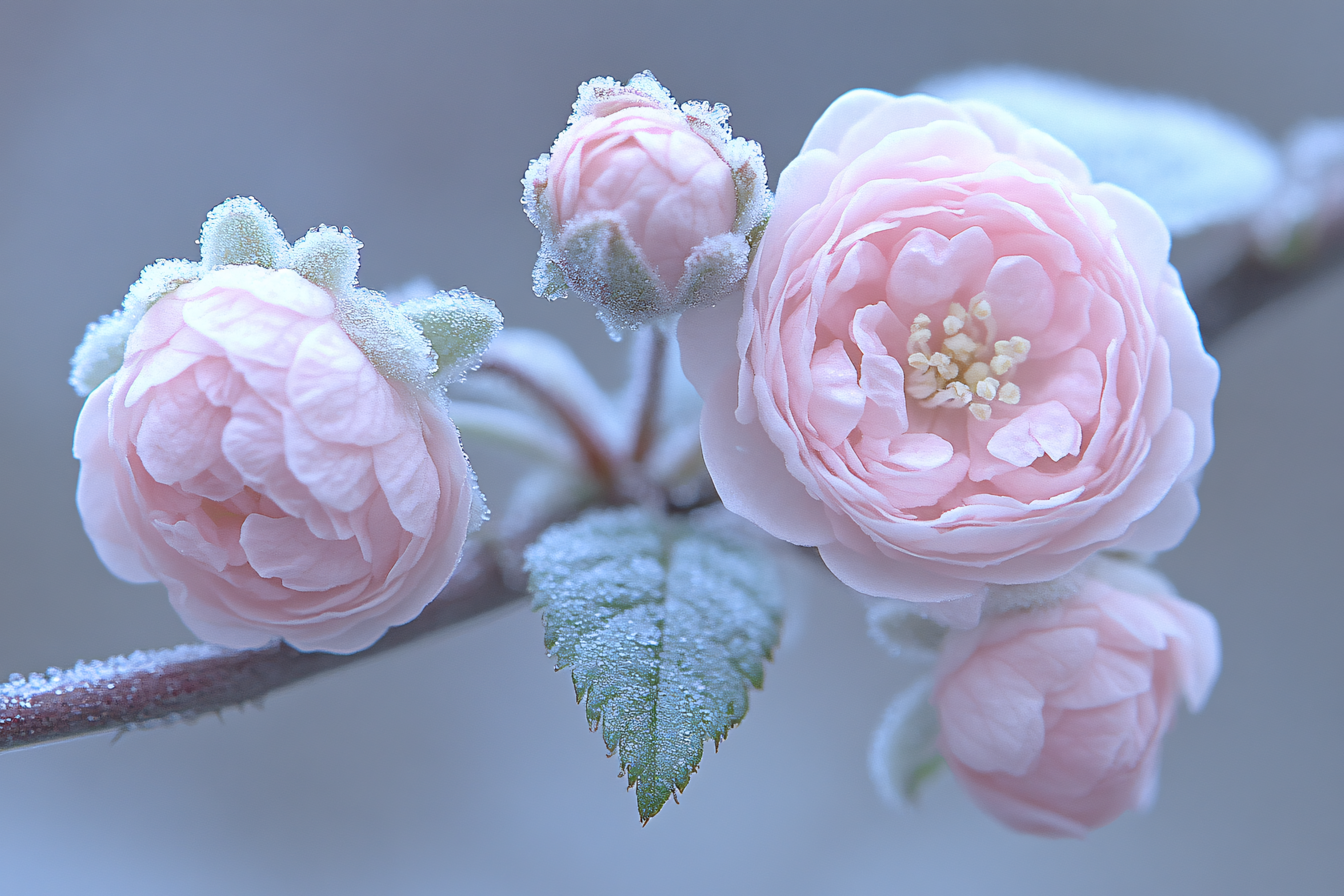 Frosted Pink Roses