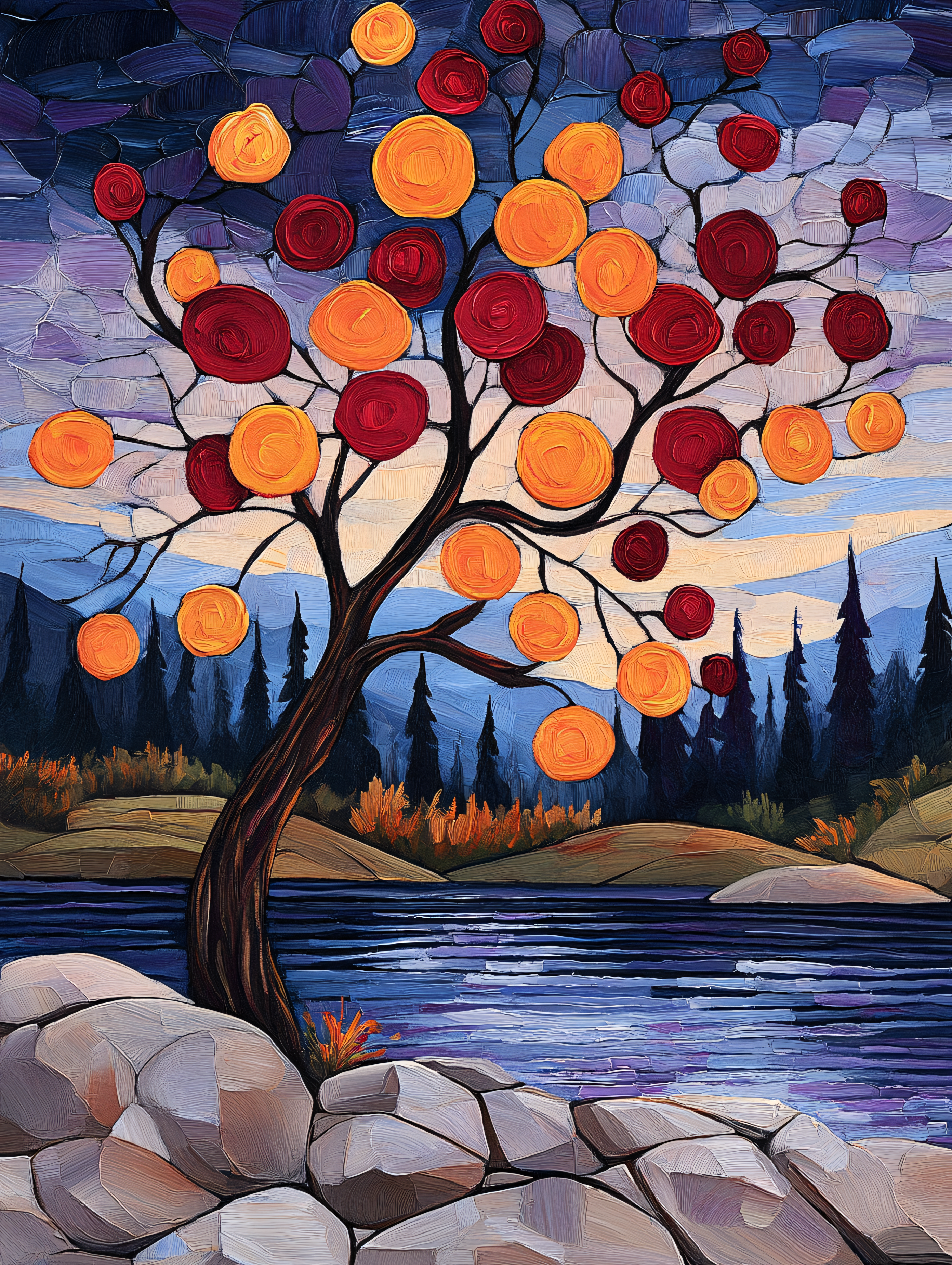 Fruity Tree by Lake