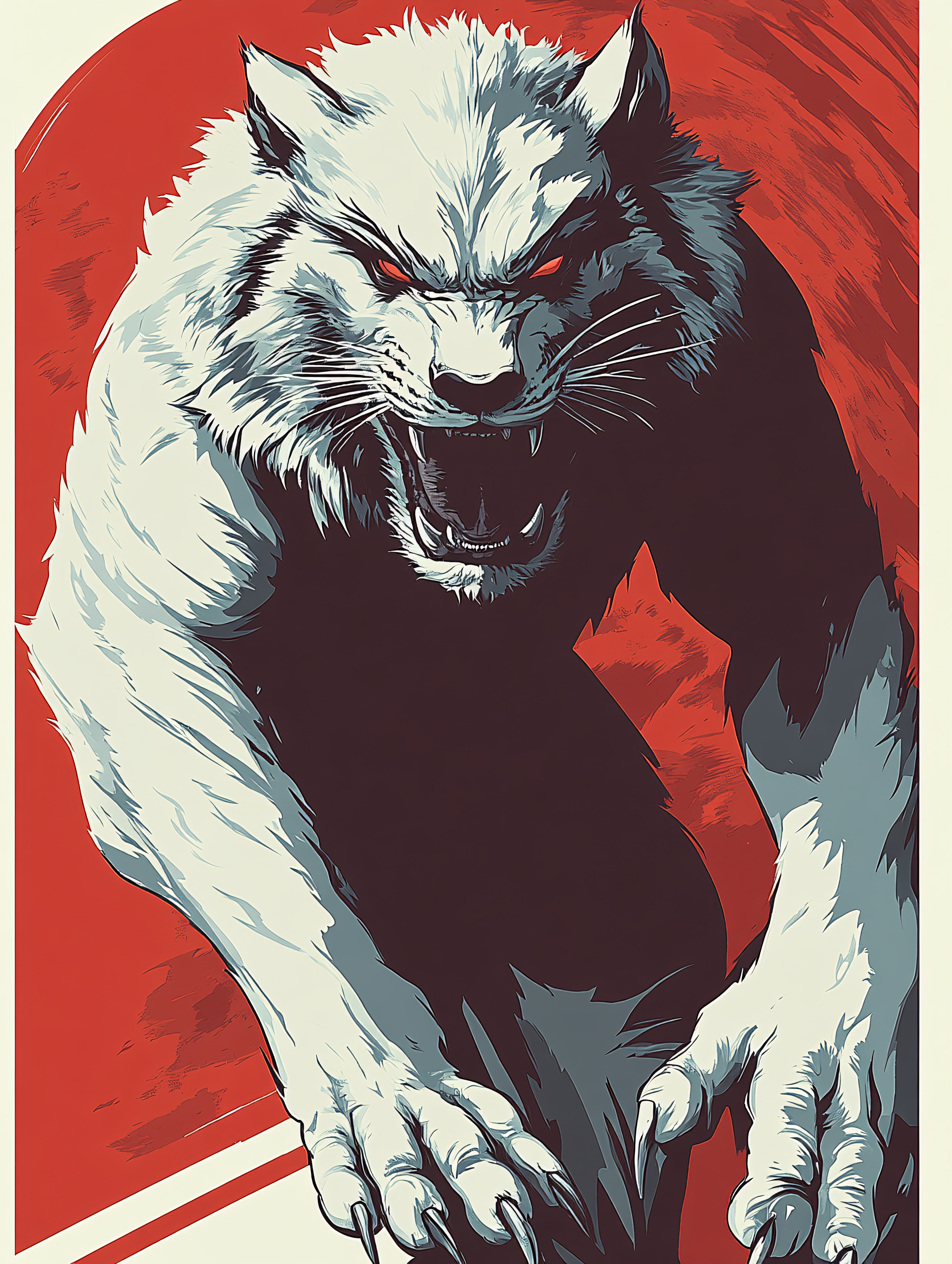 Furious Wolf Illustration