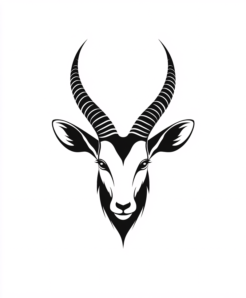 Gazelle Head Silhouette