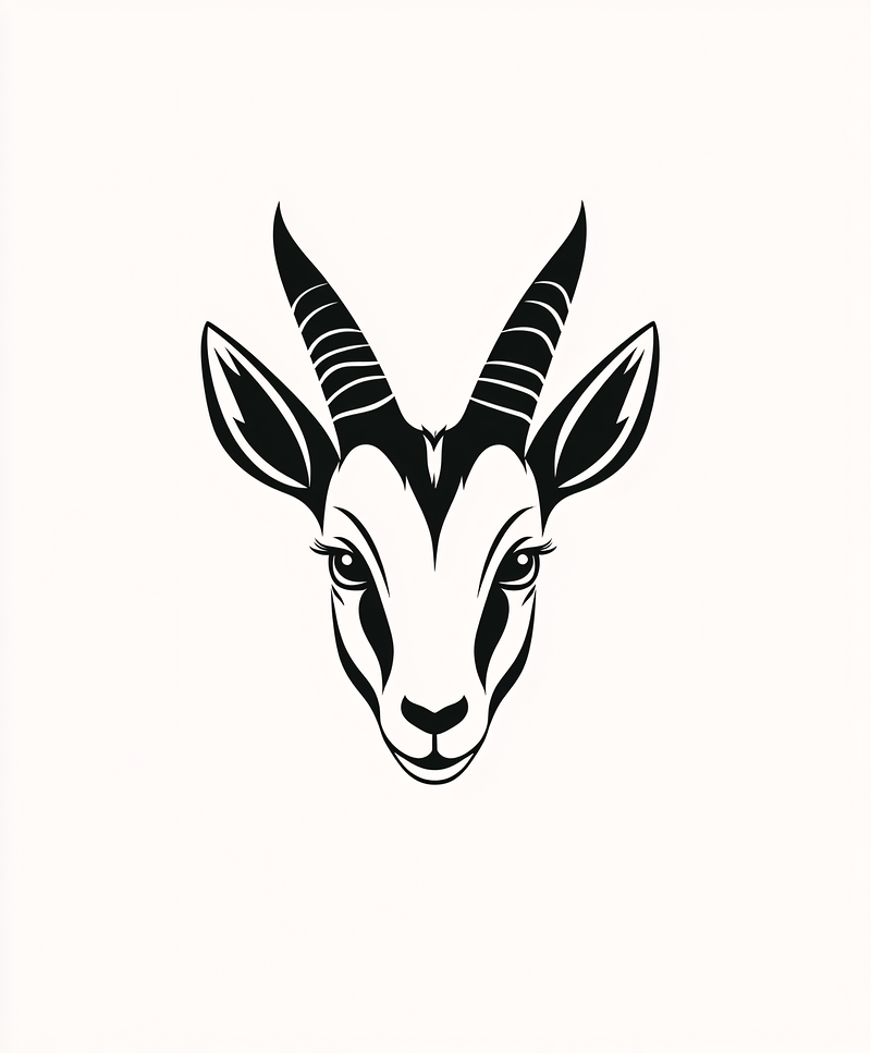 Gazelle Head Silhouette