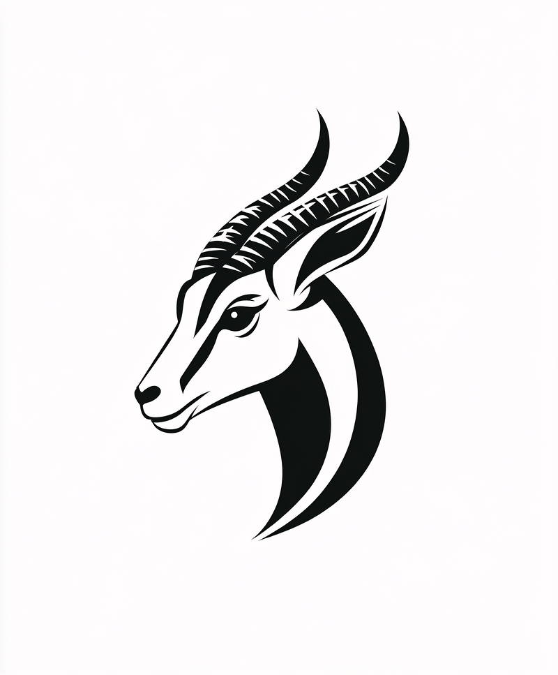 Gazelle Head Silhouette
