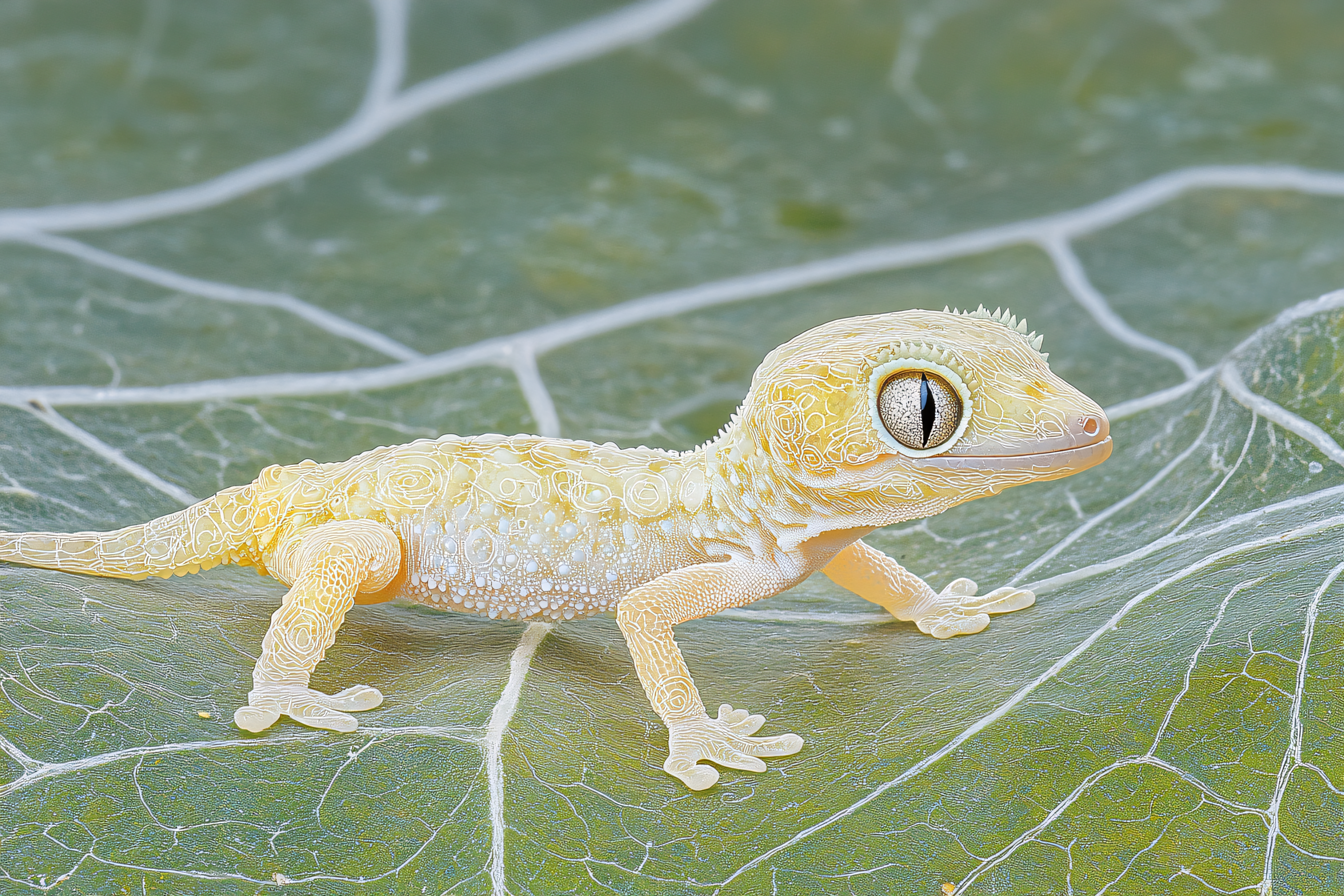 Gecko On A Leaf