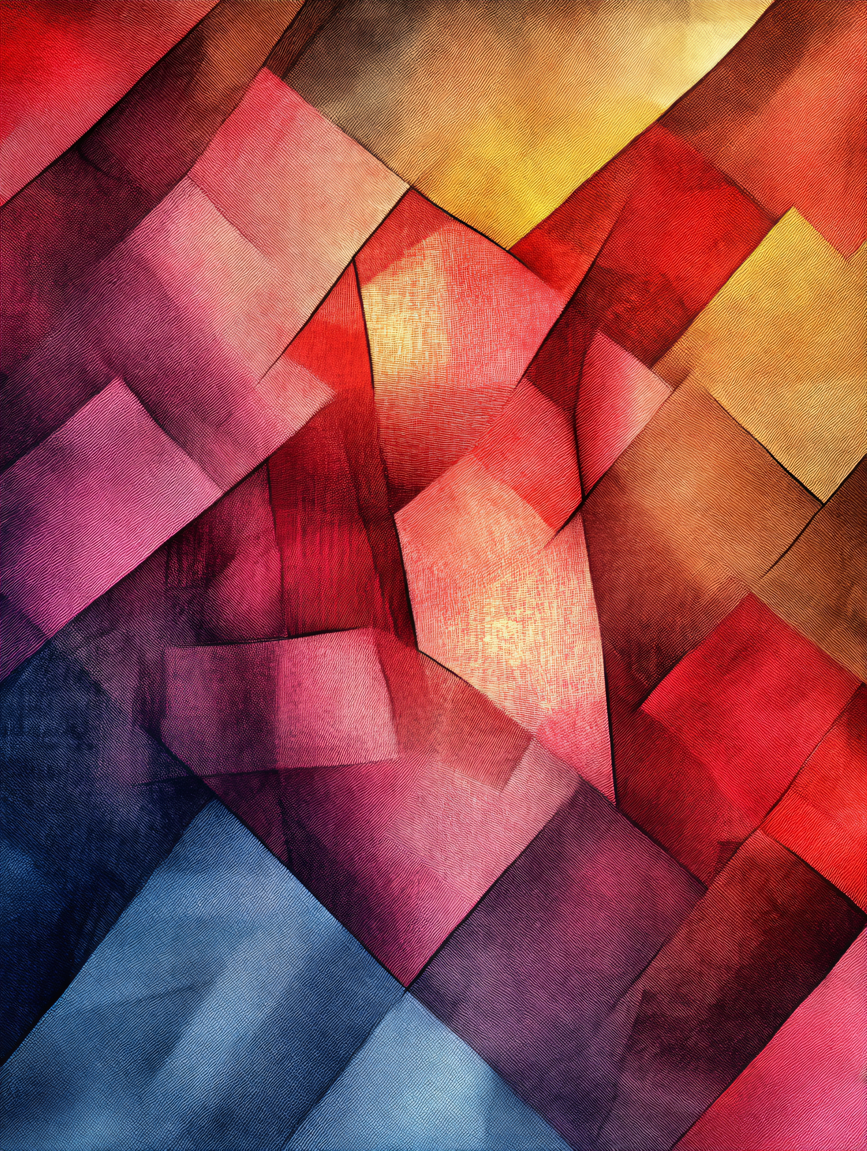 Geometric Abstract Canvas Texture
