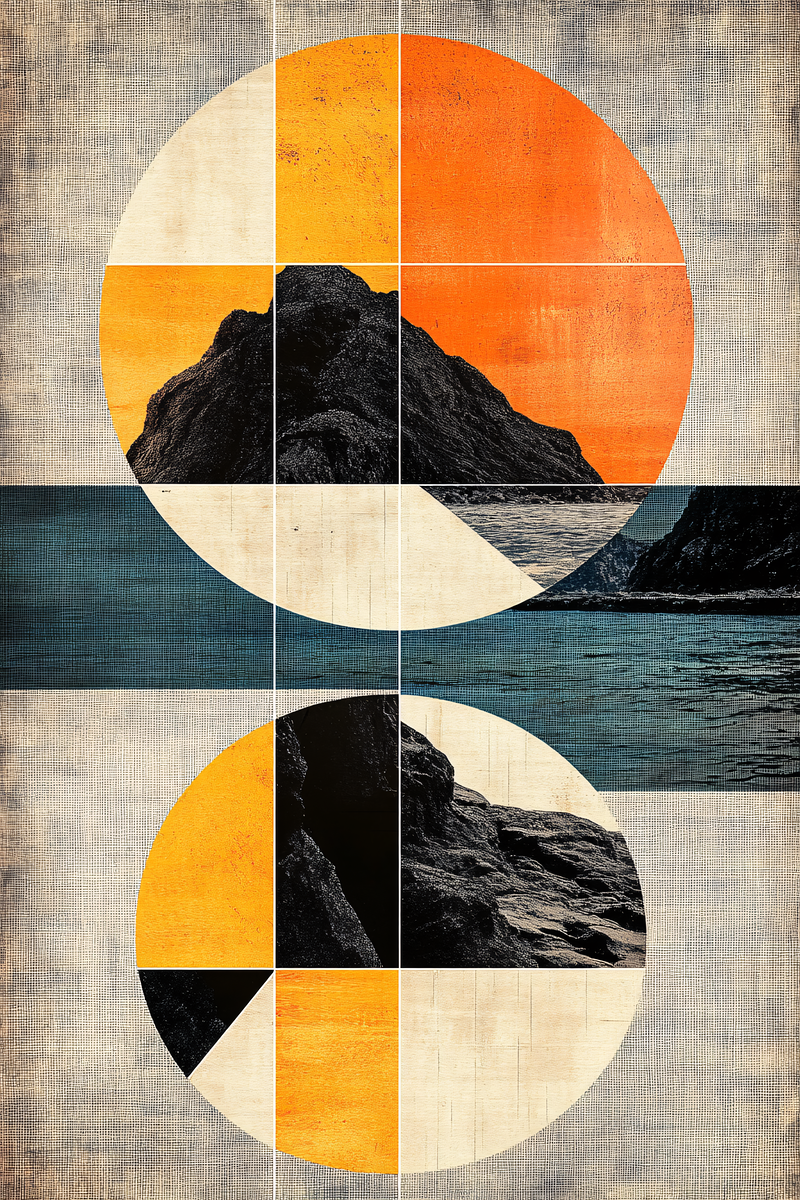 Geometric Coastal Scene