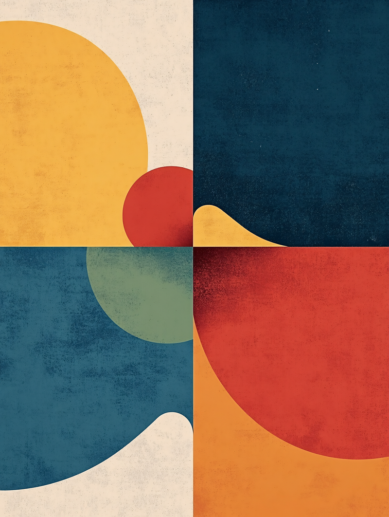 Geometric Color Block Composition