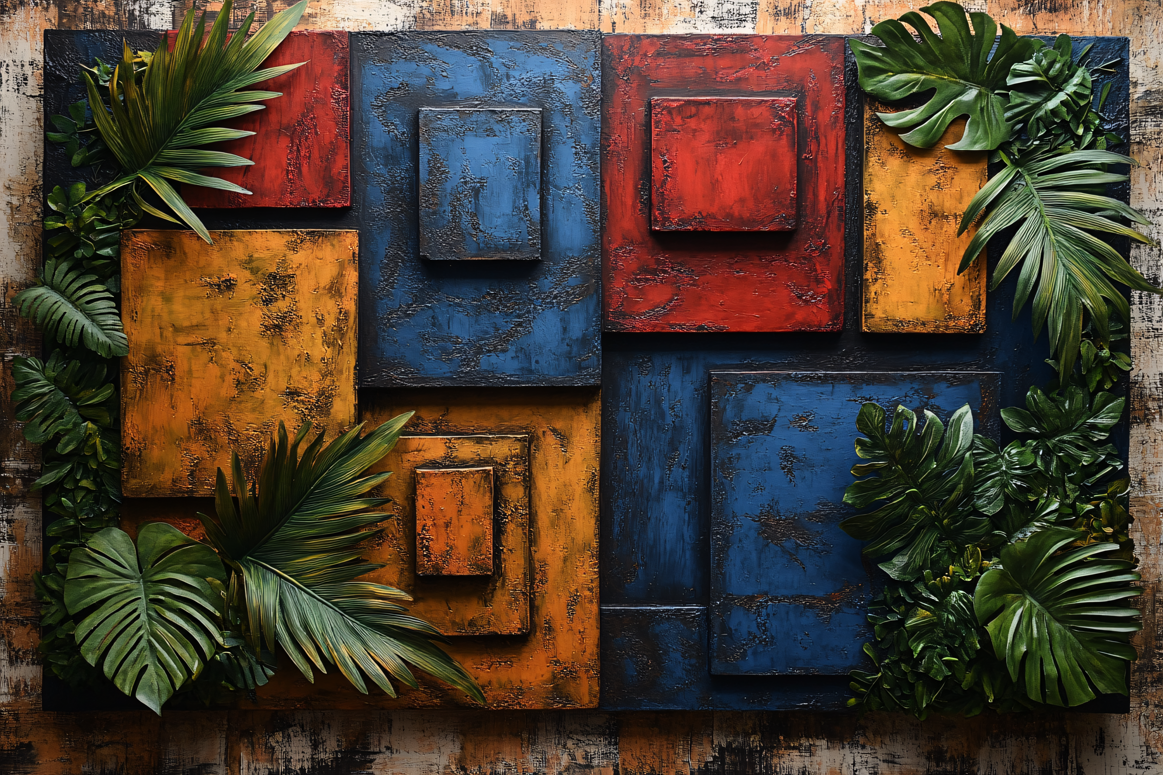 Geometric Jungle Wall Art