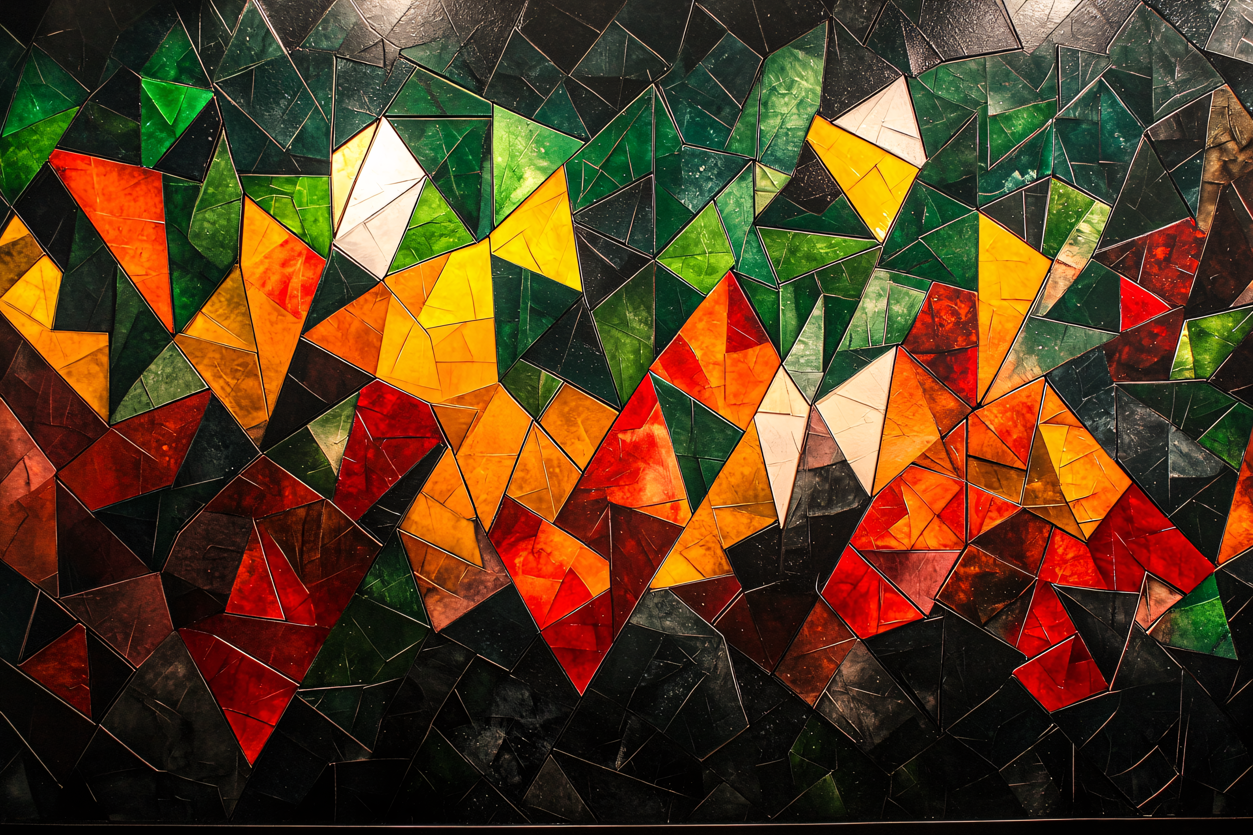 Geometric Mosaic Abstract Art