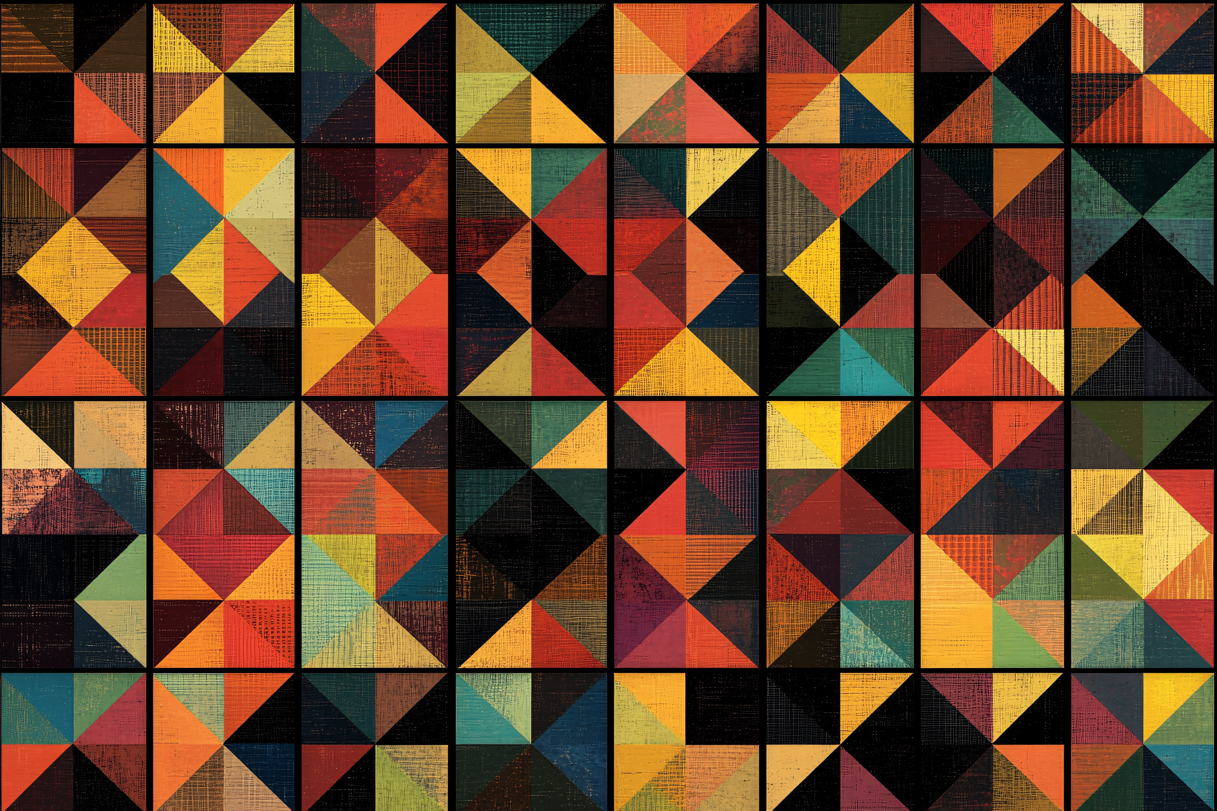Geometric Patchwork Pattern