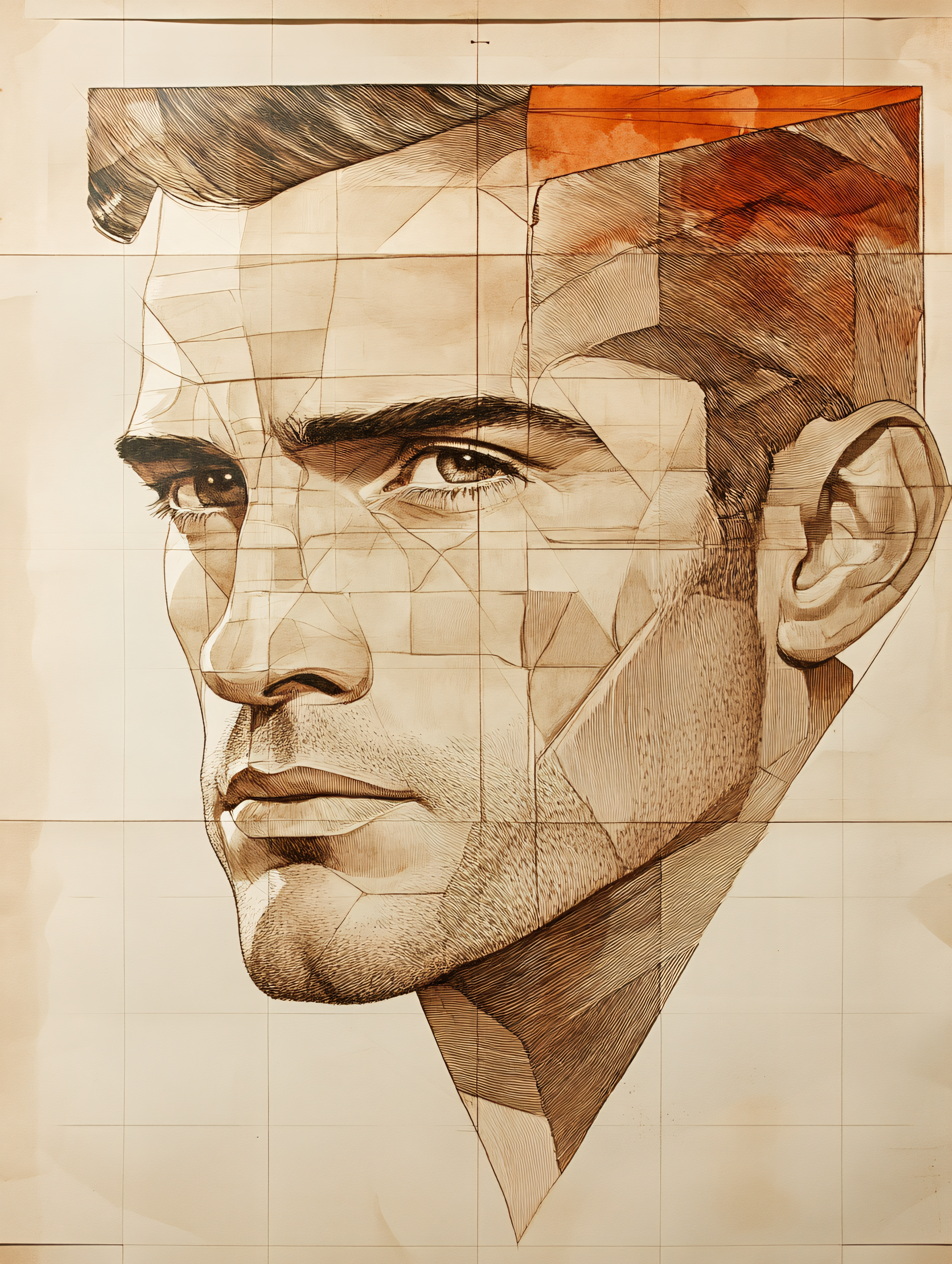Geometric Portrait Of A Man