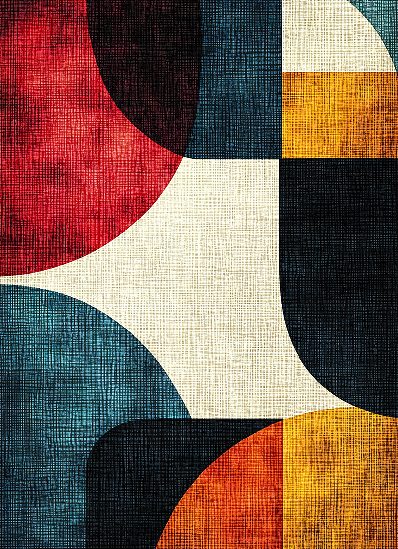 Geometric Shapes Abstract Composition