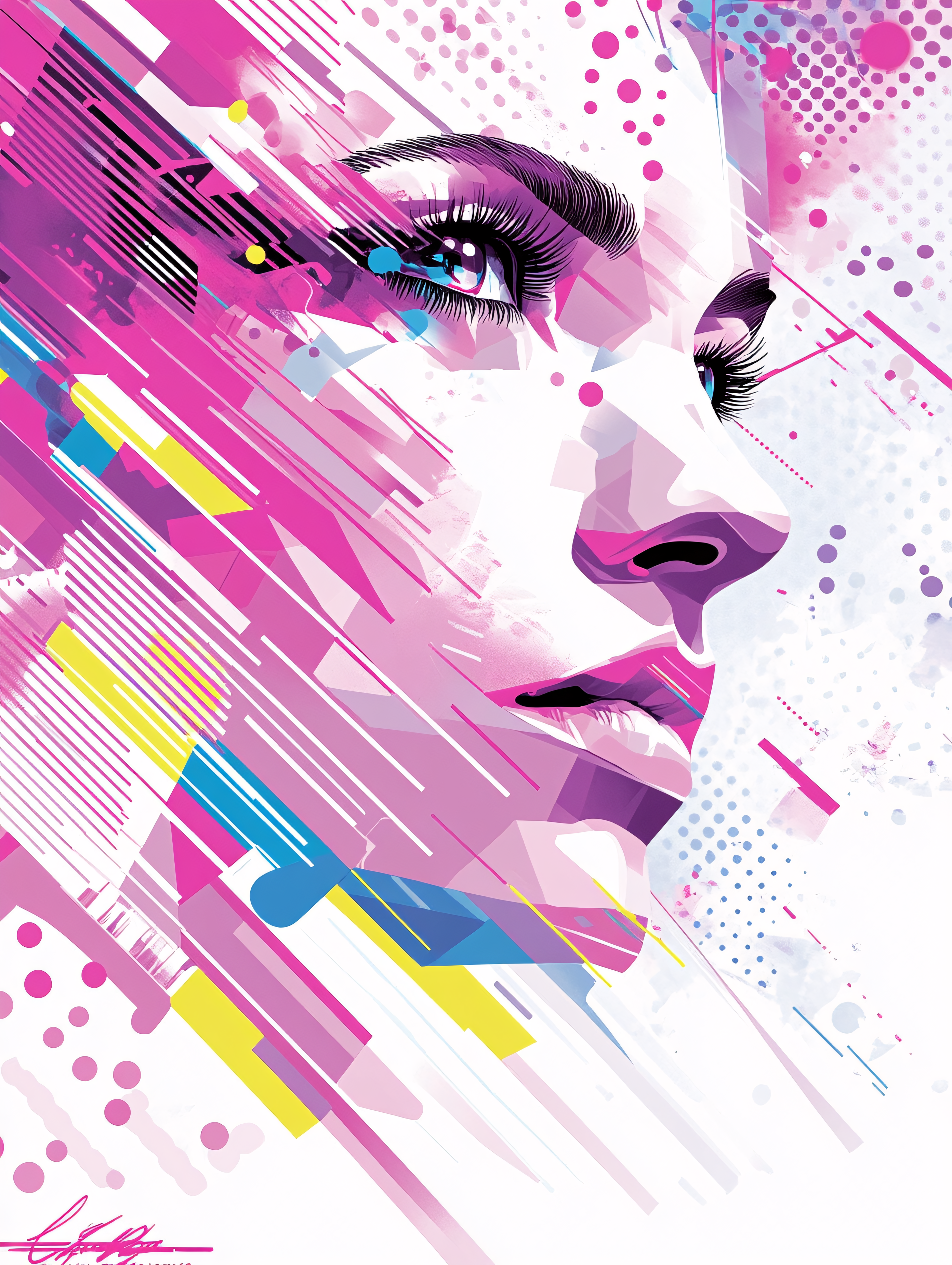Geometric Woman Portrait