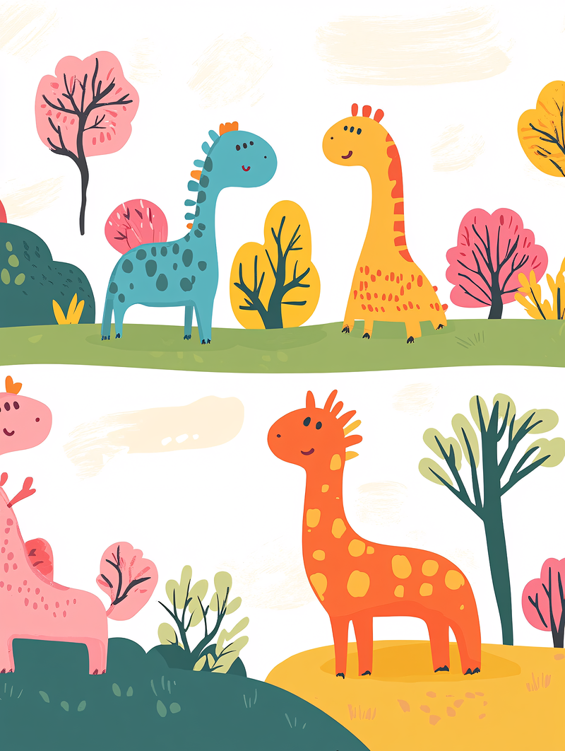 Giraffe Cartoon Illustration