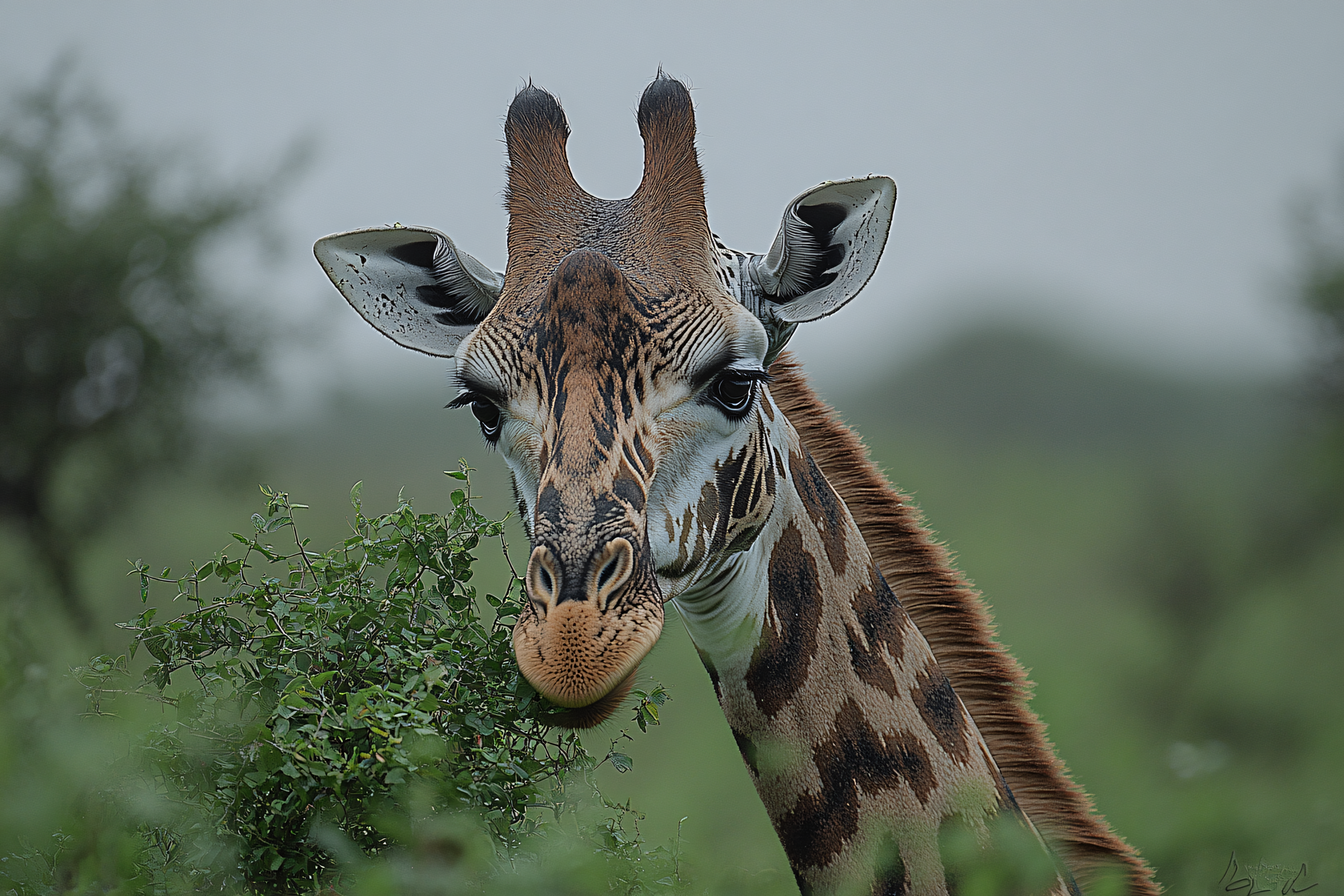 Giraffe Head Close Up
